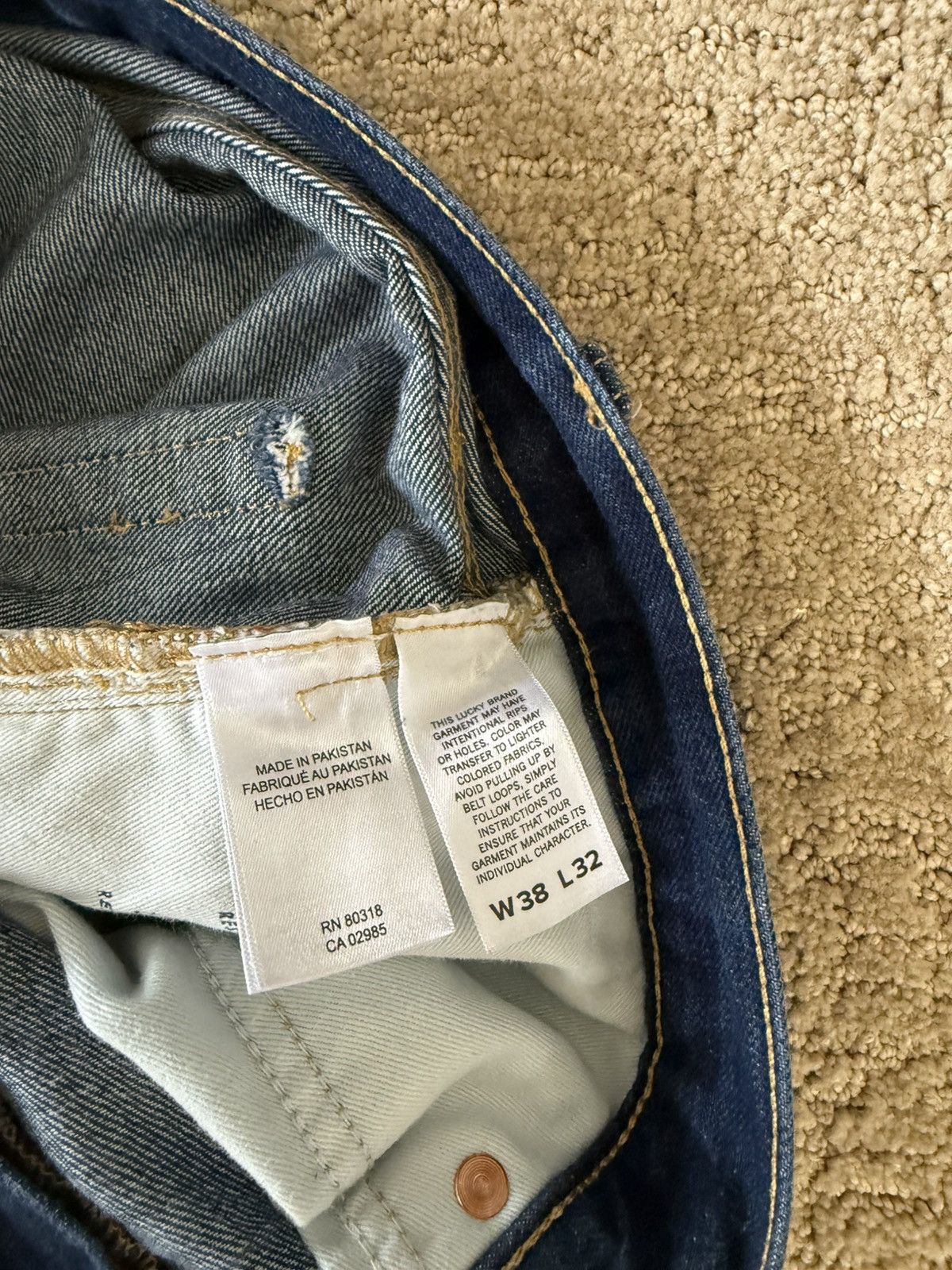 Lucky Brand × Vintage Lucky Brand Vintage Jeans Size US 38 / EU 54 - 3 Thumbnail