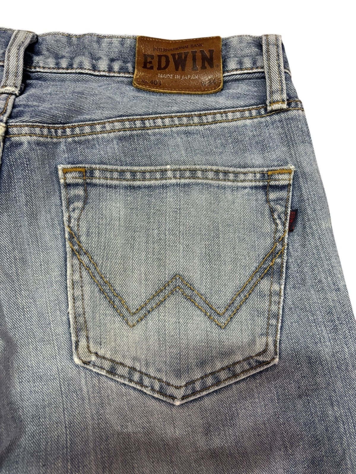 Edwin Vtg Edwin Japan 403 Distressed Jeans Size US 33 - 8 Thumbnail