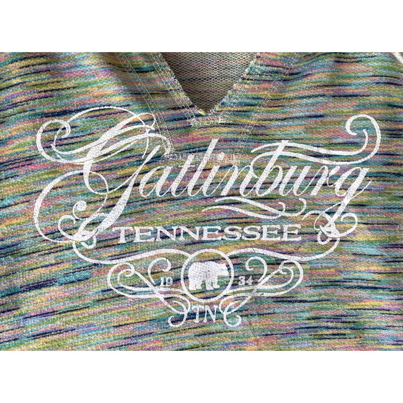 Vintage VINTAGE Gatlinburg Tennessee Lightweight Women Hoodie L Sparkly Letters Mountains Hiking Size L / US 10 / IT 46 - 5 Thumbnail
