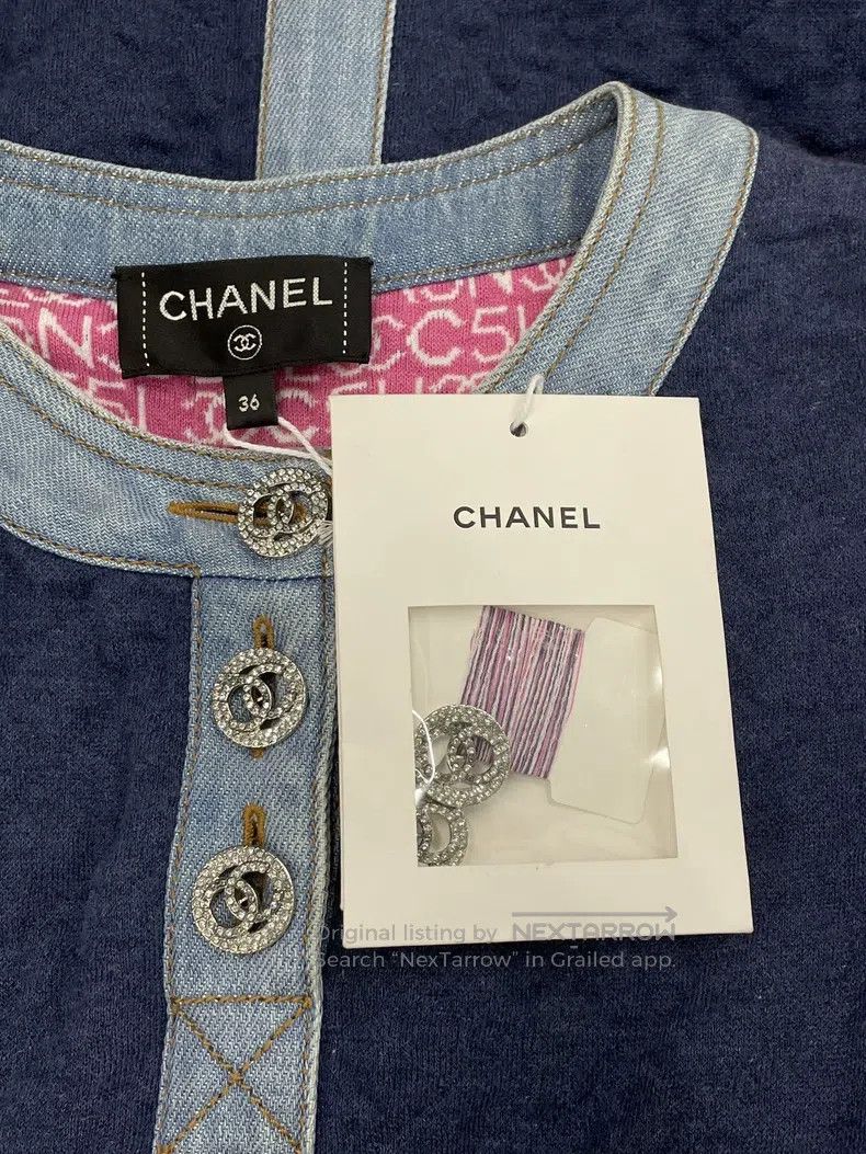 Chanel Chanel Blue Diamond Buckle Denim Dress Size XS / US 0-2 / IT 36-38 - 5 Thumbnail