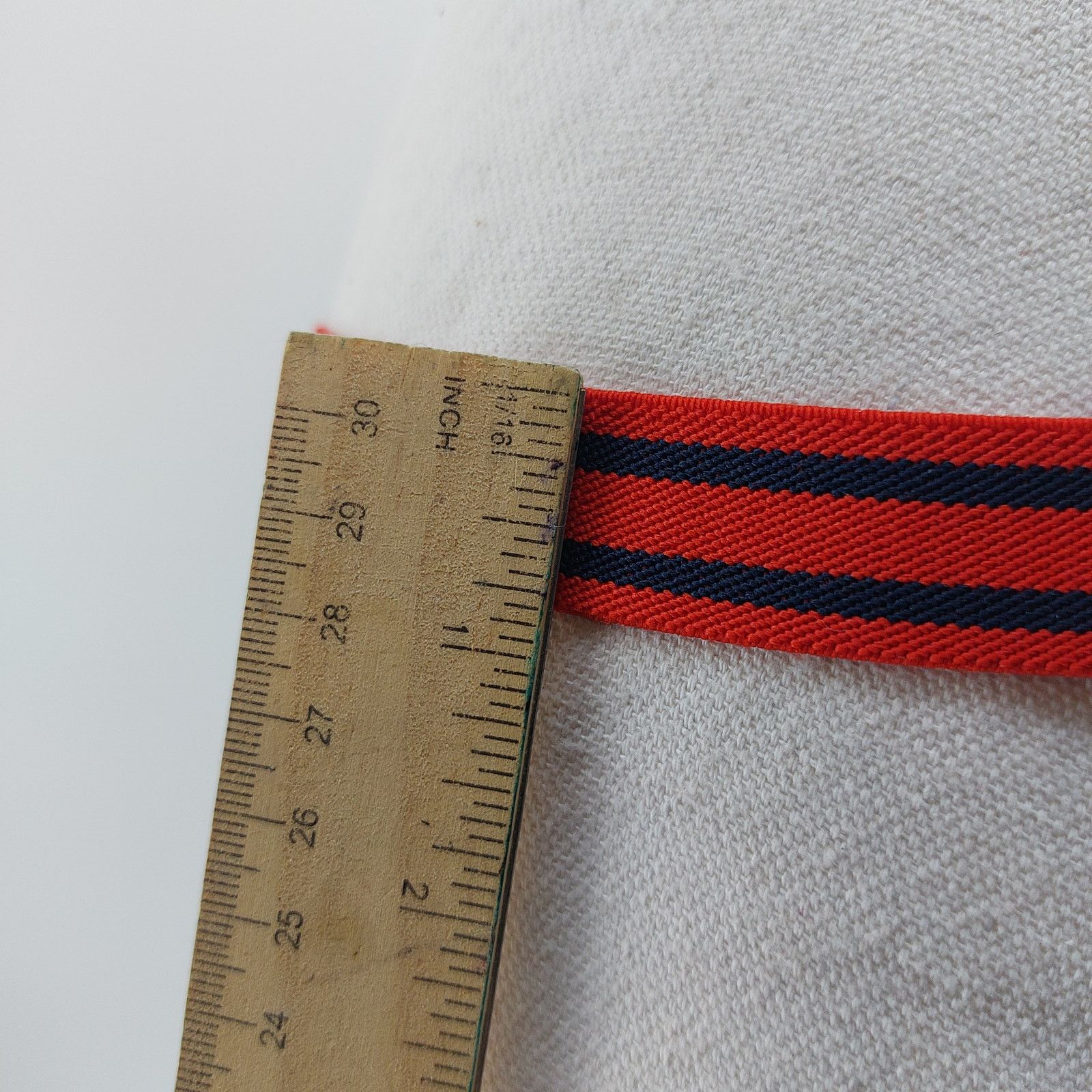 Vintage Women's Vintage Red Navy Blue Striped Skinny Cinch Belt OS Size ONE SIZE - 6 Thumbnail