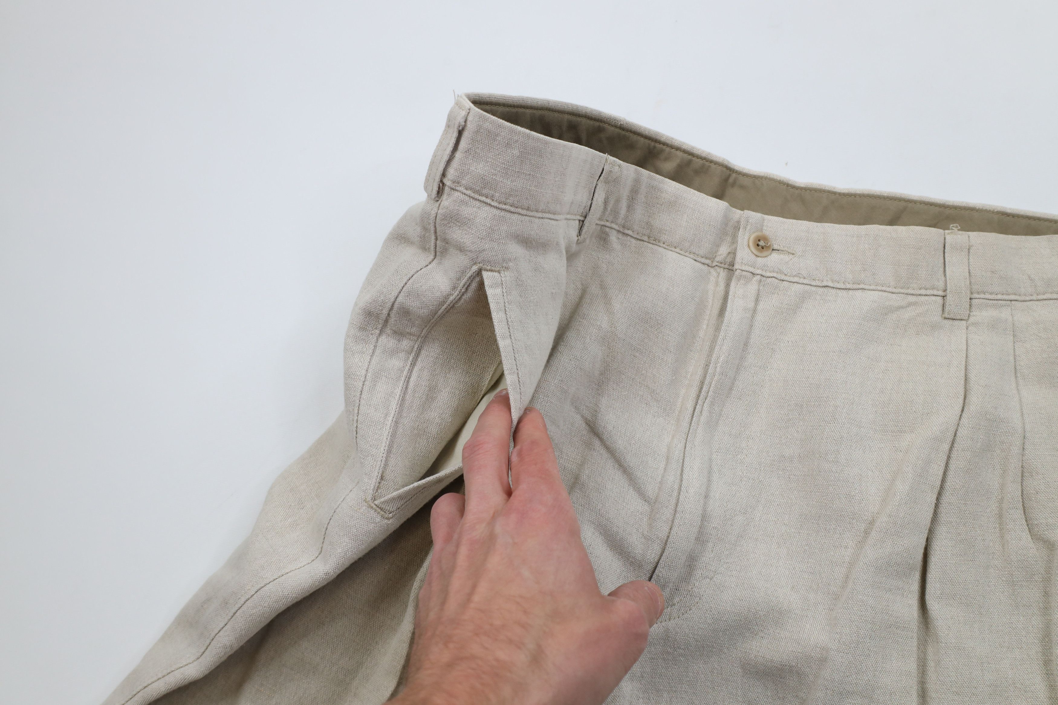 Vintage Vintage 90s Streetwear Wide Leg Chino Pants Trousers Tan Size US 38 / EU 54 - 7 Thumbnail