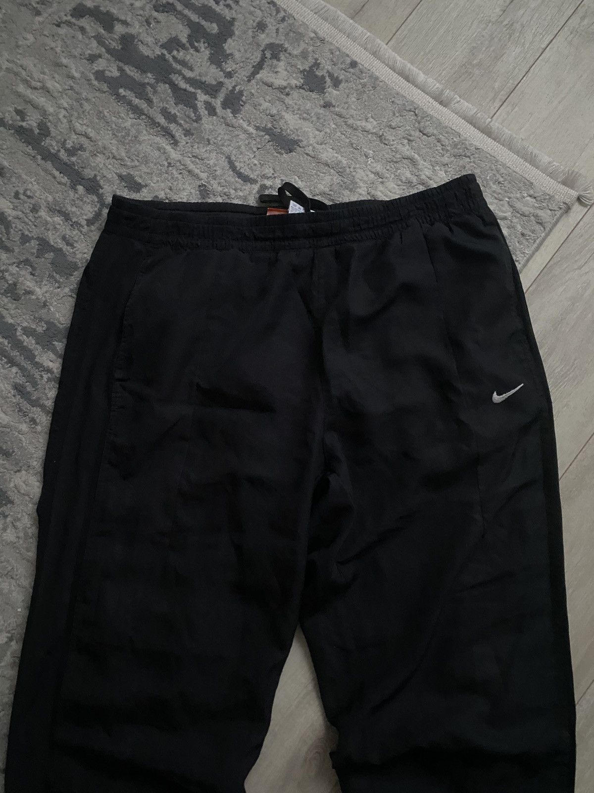 Nike Vintage Nike Baggy Nylon Track Pants Drill Balck Oversized Size US 38 / EU 54 - 4 Thumbnail