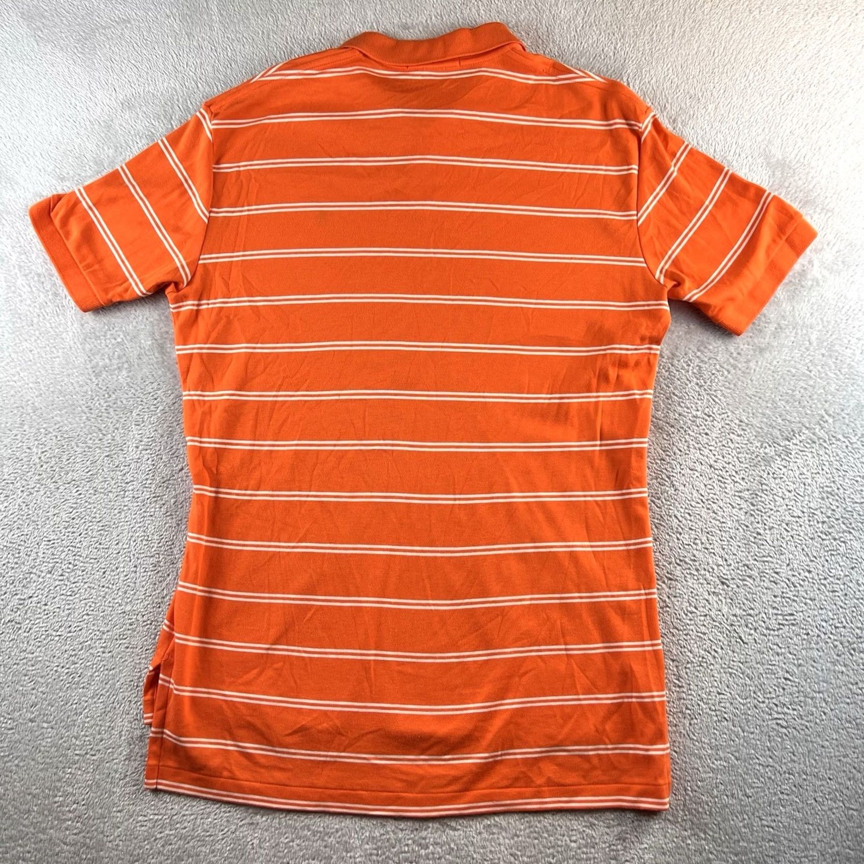 Ralph Lauren VINTAGE Ralph Lauren Polo Shirt Mens M Striped White Orange Logo breathable Easy Care Modern/Seasonal Size US M / EU 48-50 / 2 - 2 Thumbnail