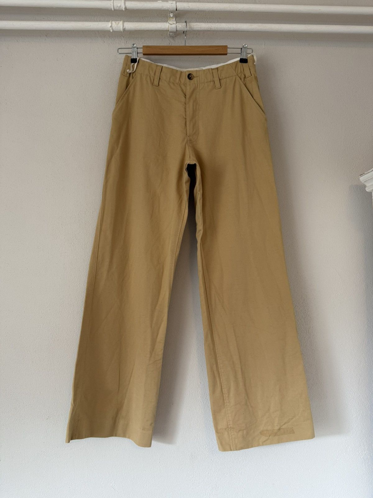 Marni Wide-Leg Beige Cotton Trousers Size US 34 / EU 50 - 1 Thumbnail