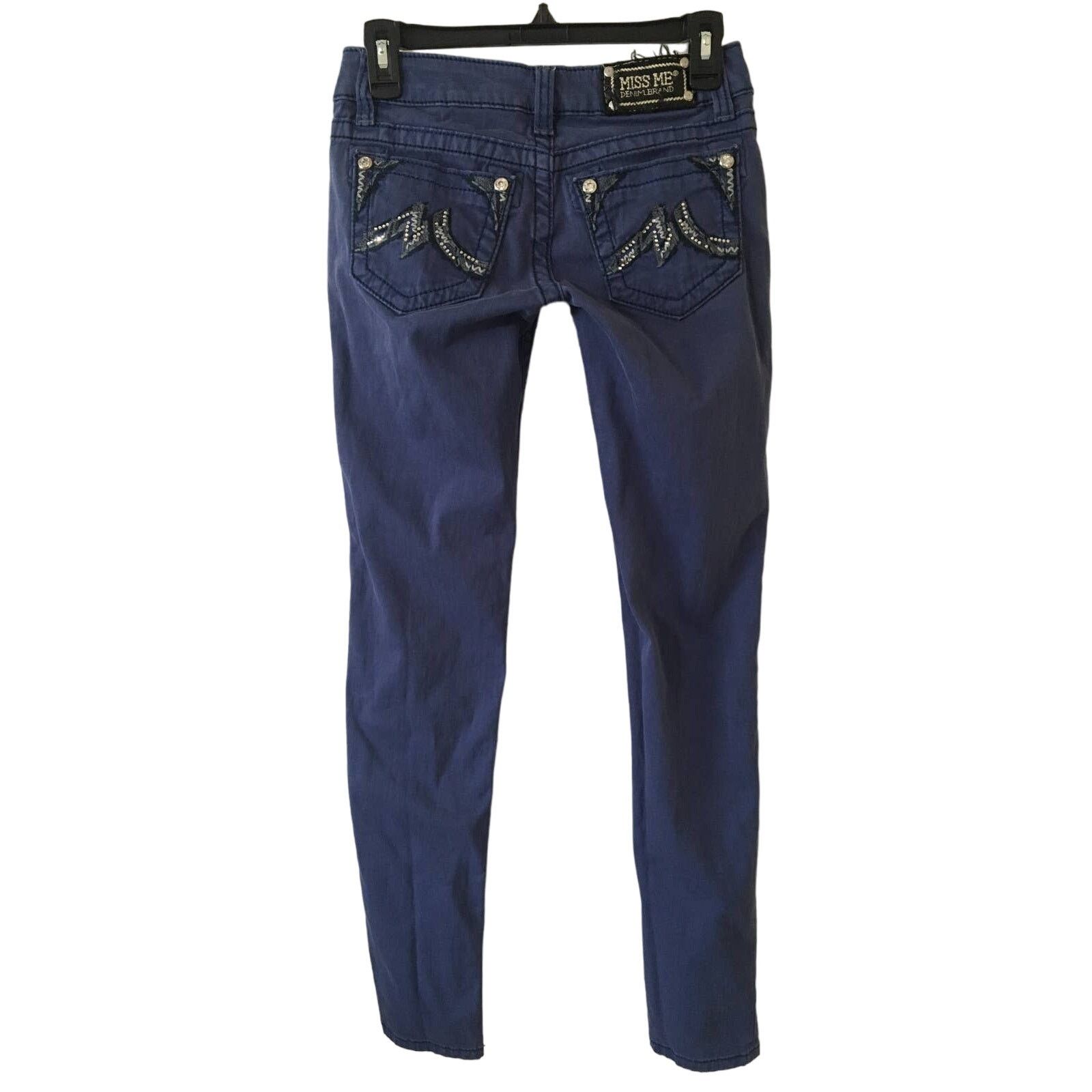 Miss Me Miss Me Denim Brand, Skinny, Cobalt Blue Jeans, Size 26 Size 26" / US 2 / IT 38 - 1 Thumbnail