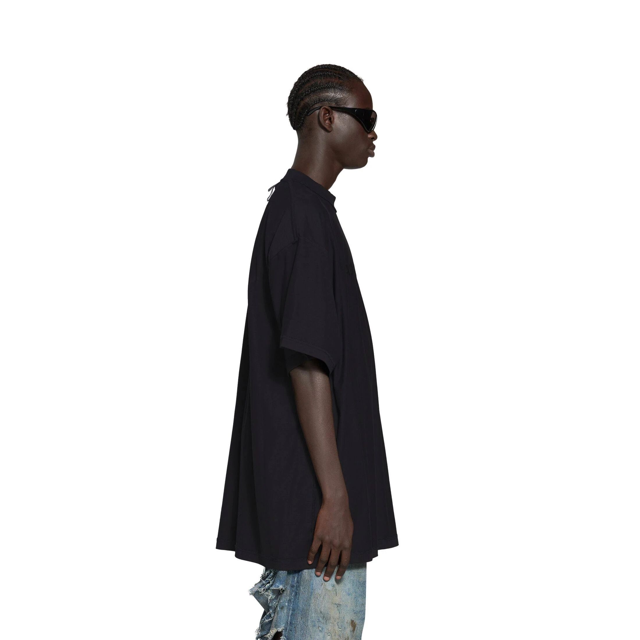 Balenciaga o1in1g0324 Mirror Balenciaga T-Shirt Oversized in Black Size US M / EU 48-50 / 2 - 7 Thumbnail