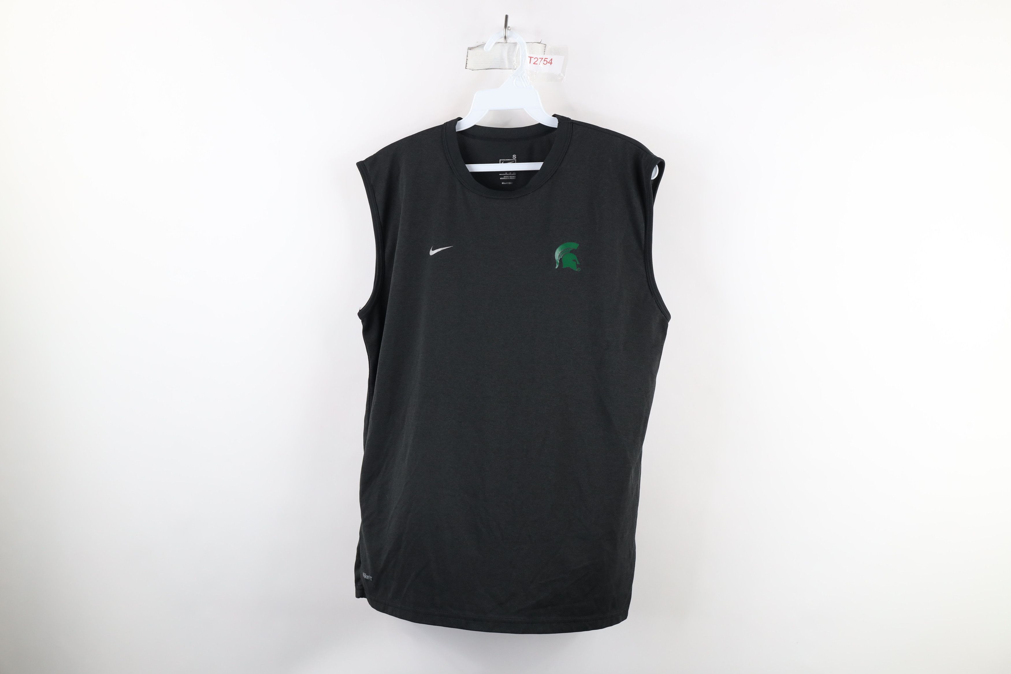 Nike × Vintage Vintage Nike Swoosh Michigan State University Muscle Shirt Size US S / EU 44-46 / 1 - 1 Thumbnail