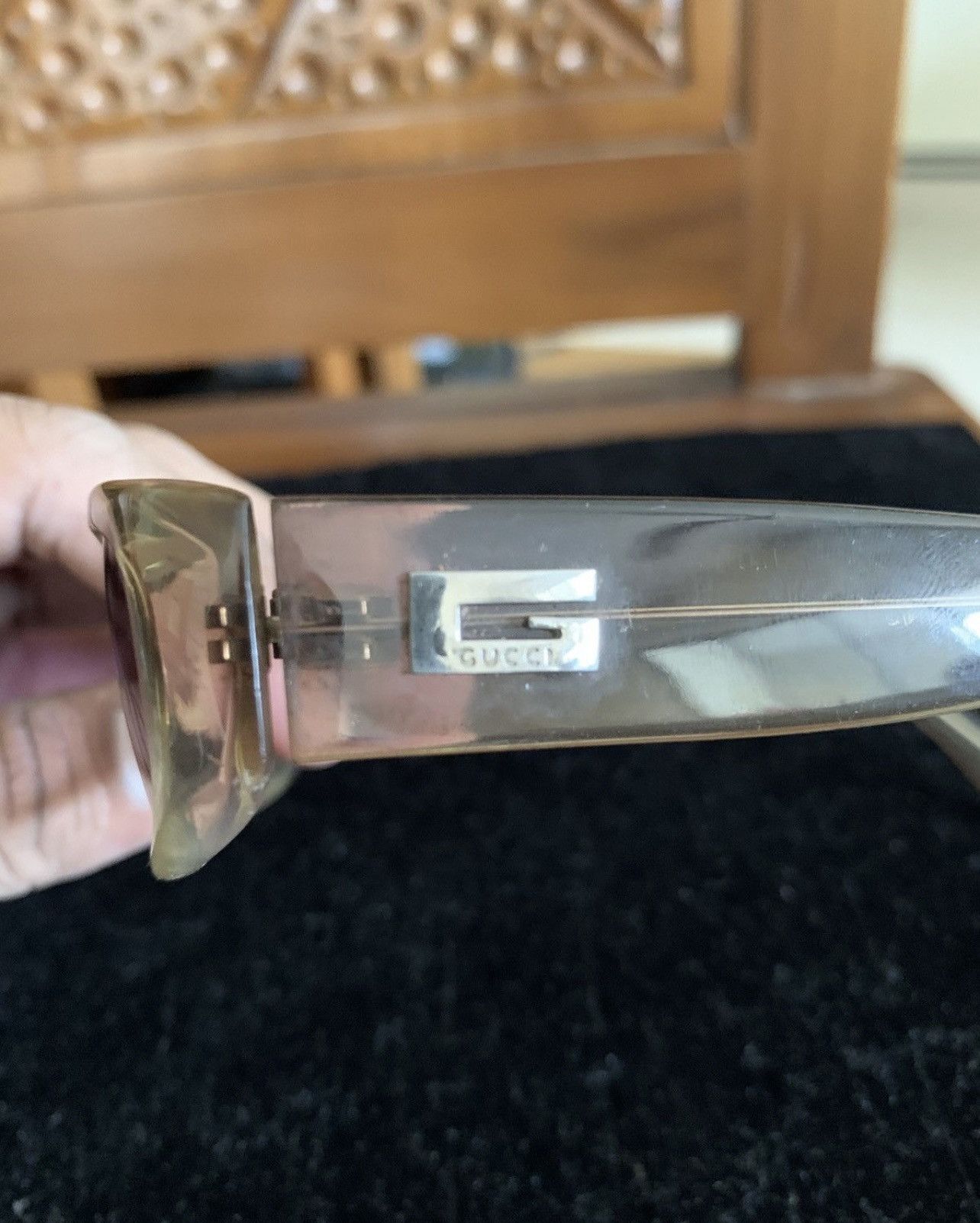 Gucci Vintage gucci two tone sunglasses Size ONE SIZE - 4 Thumbnail