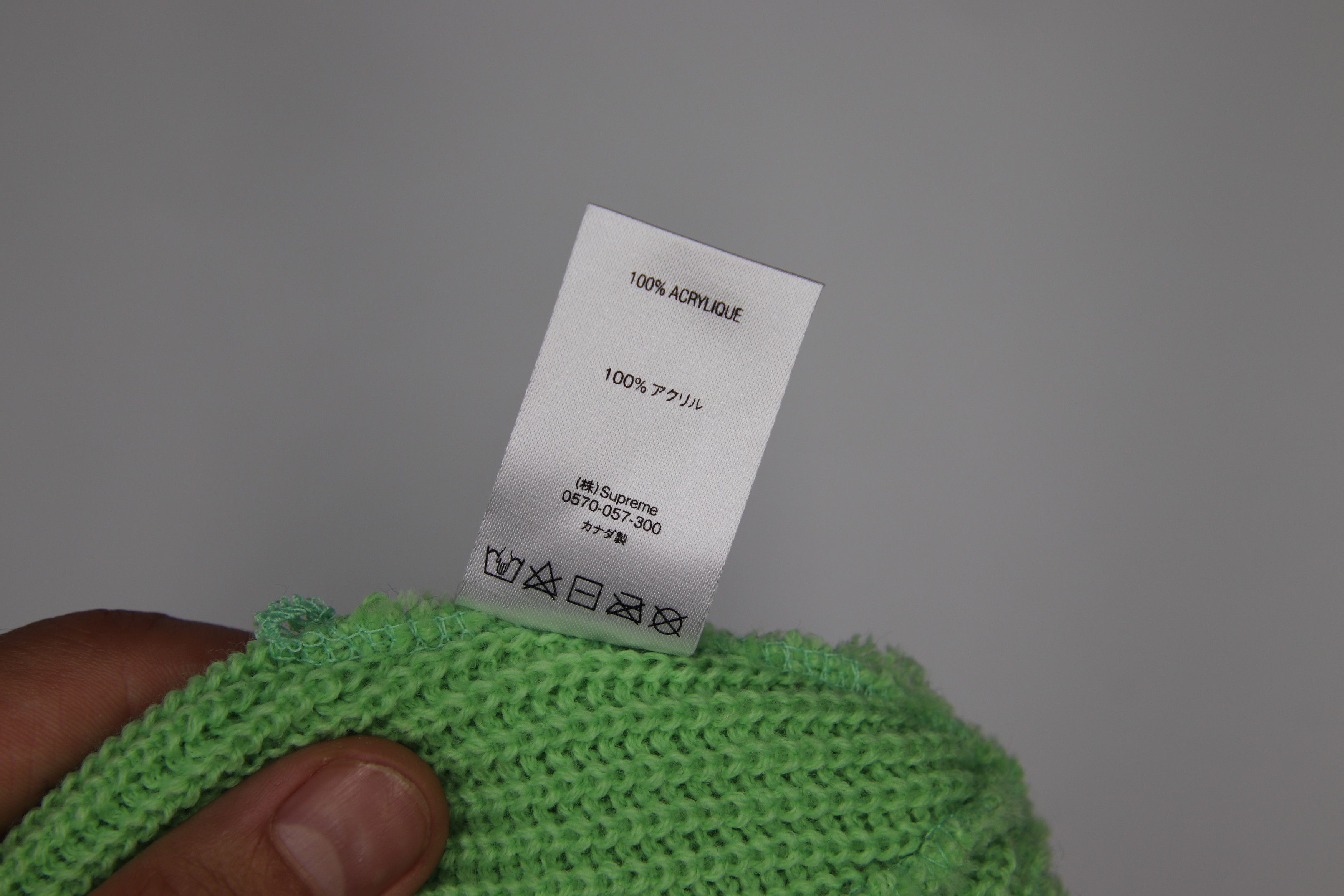Supreme Supreme Loose Gauge Beanie Light Green (FW18) Size ONE SIZE - 4 Thumbnail