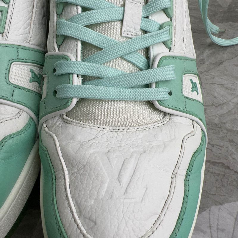 Louis Vuitton Louis Vuitton Trainer Low Top Sneakers in Tiffany Green -25 Size US 8.5 / EU 41-42 - 7 Thumbnail