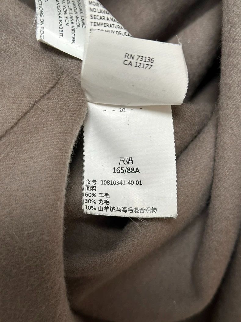 Max Mara Max Mara Grey-brown color-block wool hooded coat Size S / US 4 / IT 40 - 5 Thumbnail