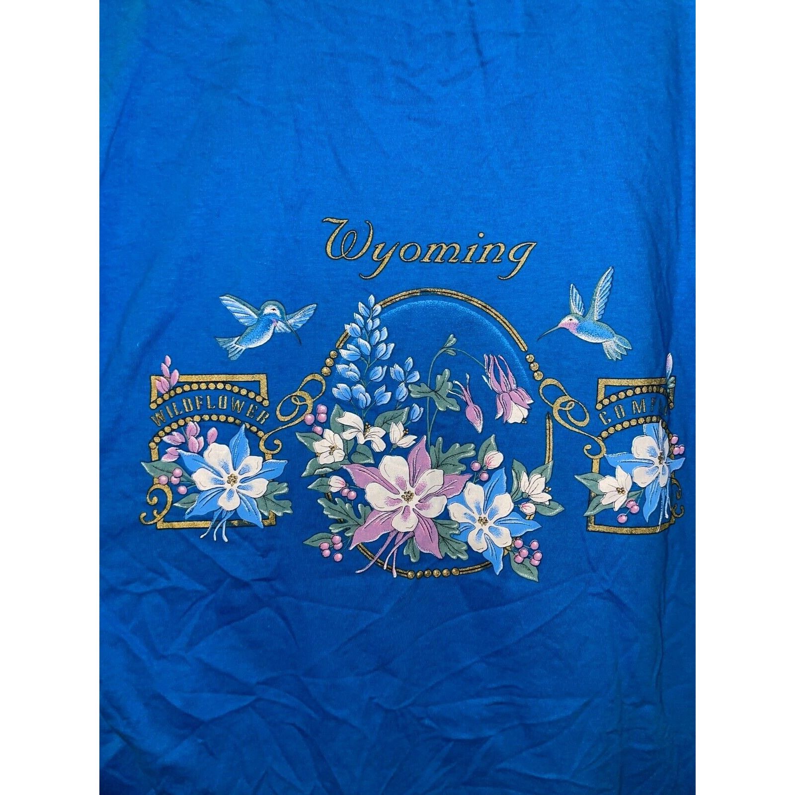 Jerzees Vintage Idaho Shirt Wildflowers Wyoming Test Print Tee 90s L Size US L / EU 52-54 / 3 - 6 Thumbnail