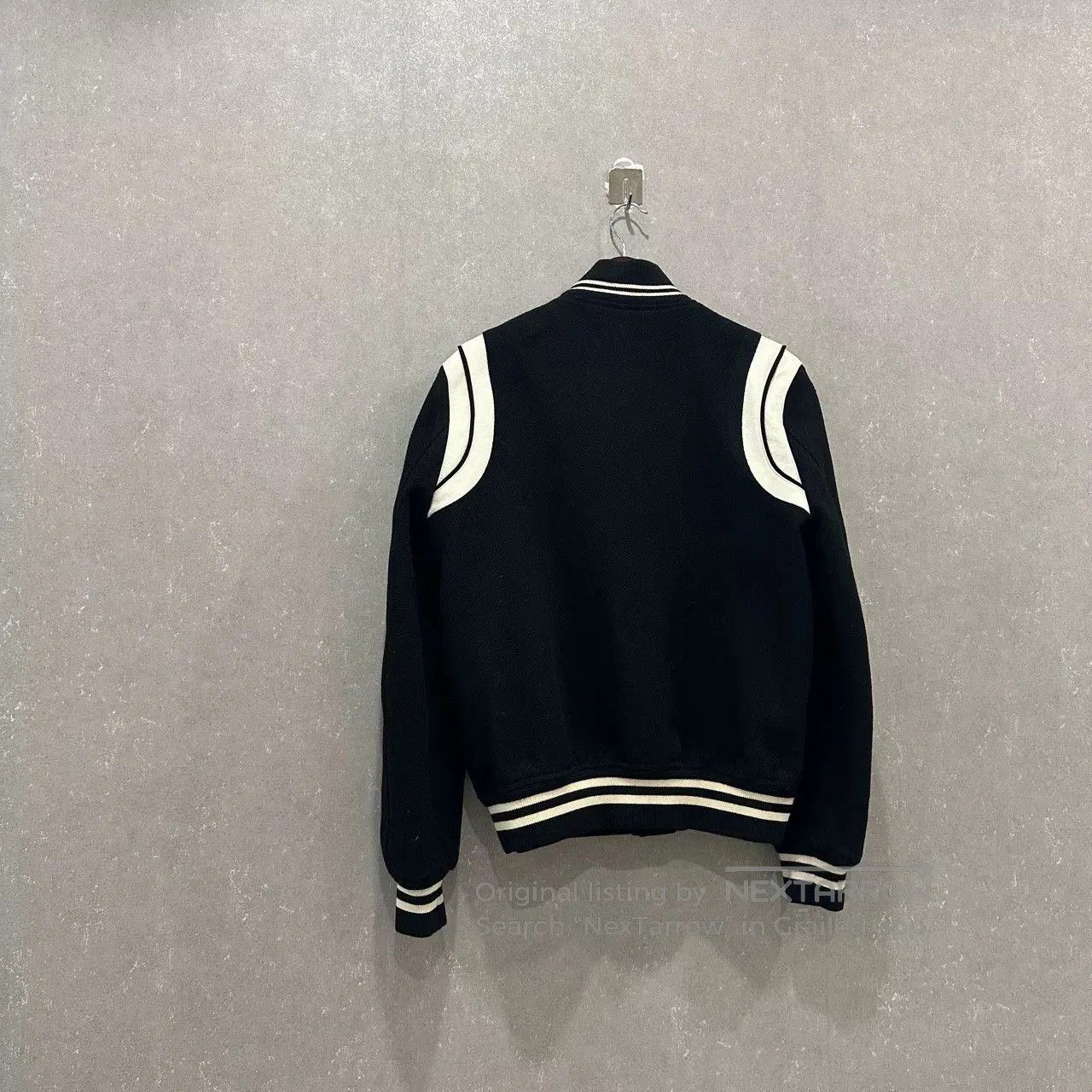 Saint Laurent Paris Saint Laurent Black White Baseball Jacket. Size US M / EU 48-50 / 2 - 2 Thumbnail