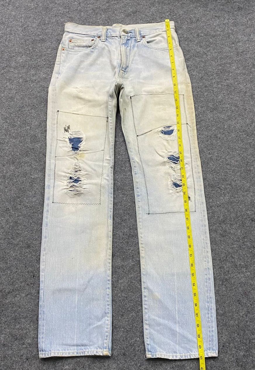 Blue Blue Japan Vintage 90s Blue Blue Japan Selvegde Patchwork Denim Size US 29 - 3 Thumbnail