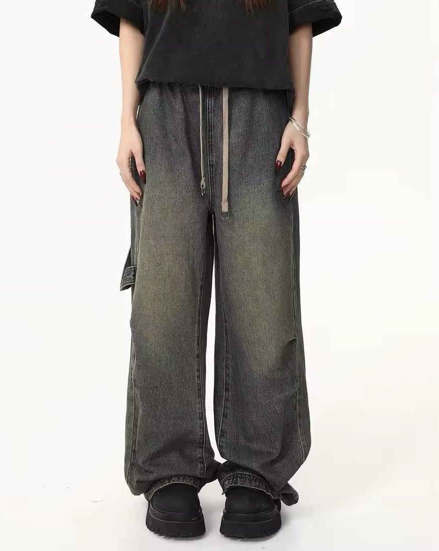 Japanese Brand × Vintage hip-hop elastic waist straight leg jean Size US 30 / EU 46 - 4 Thumbnail