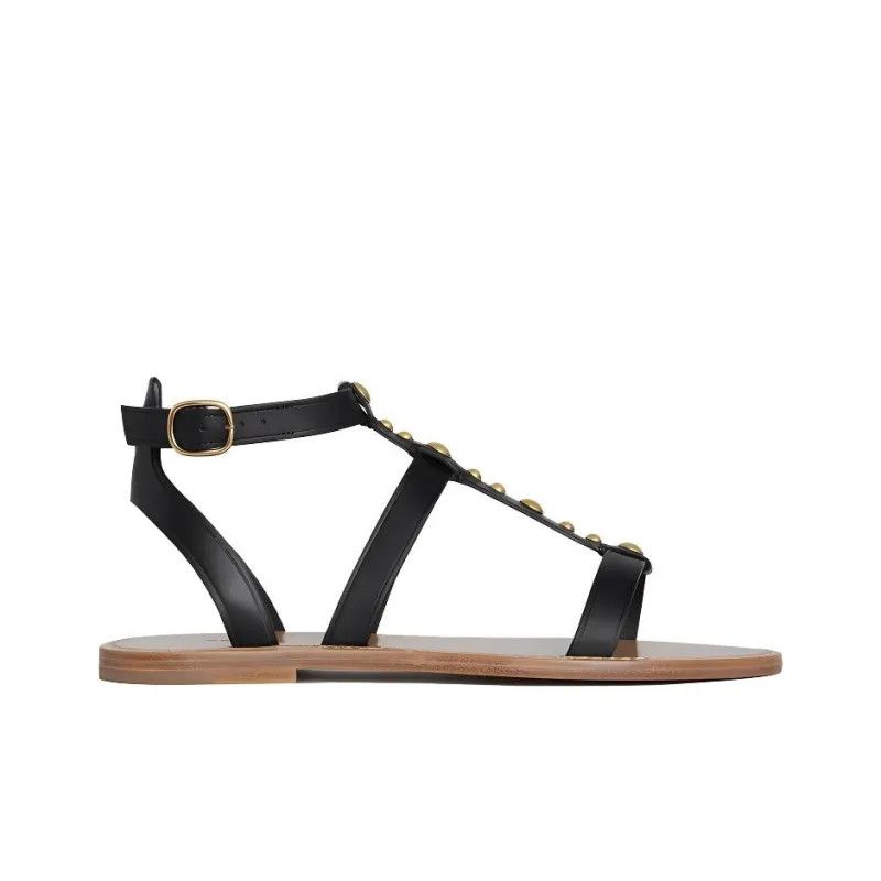 Celine o1y0725 Leather Sandals in Black Size US 6 / IT 36 - 2 Thumbnail
