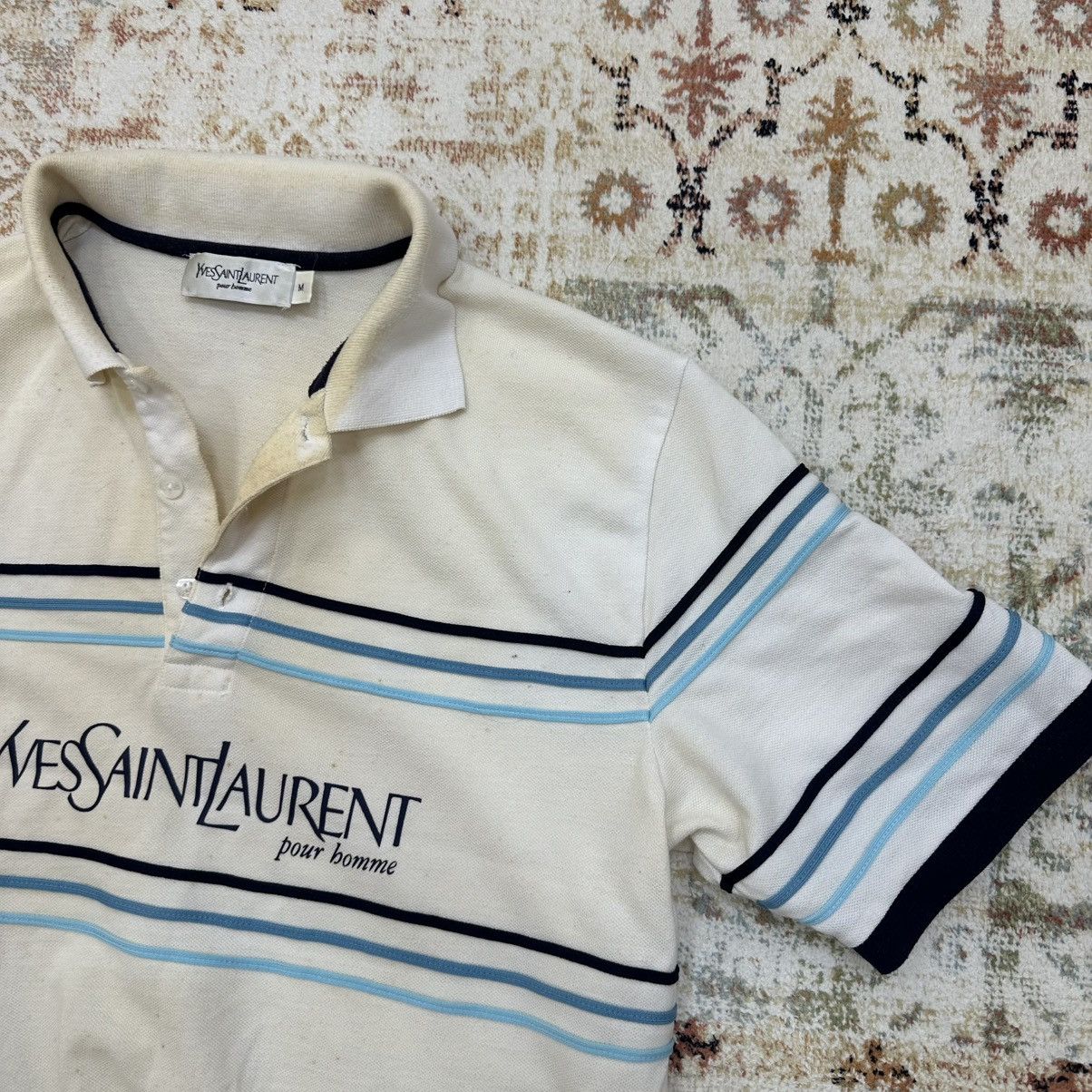 Yves Saint Laurent Vintage YSL Polo T-shirts Trashed Style Old Money Y2K 00s Size US M / EU 48-50 / 2 - 5 Thumbnail