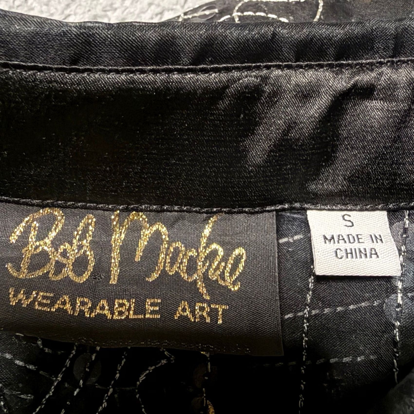 Bob Mackie Bob Mackie Wearable Art Shirt Womens Small Black Sequin Sparkle Sheer Button Size S / US 4 / IT 40 - 7 Thumbnail