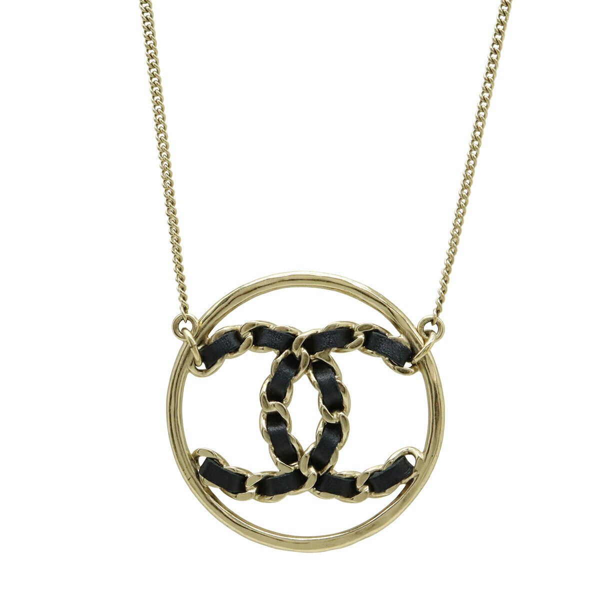Chanel Chanel Chanel Coco Mark Circle Necklace Pendant Metal Necklace B19P DUTY FREE for USA Size ONE SIZE - 1 Thumbnail