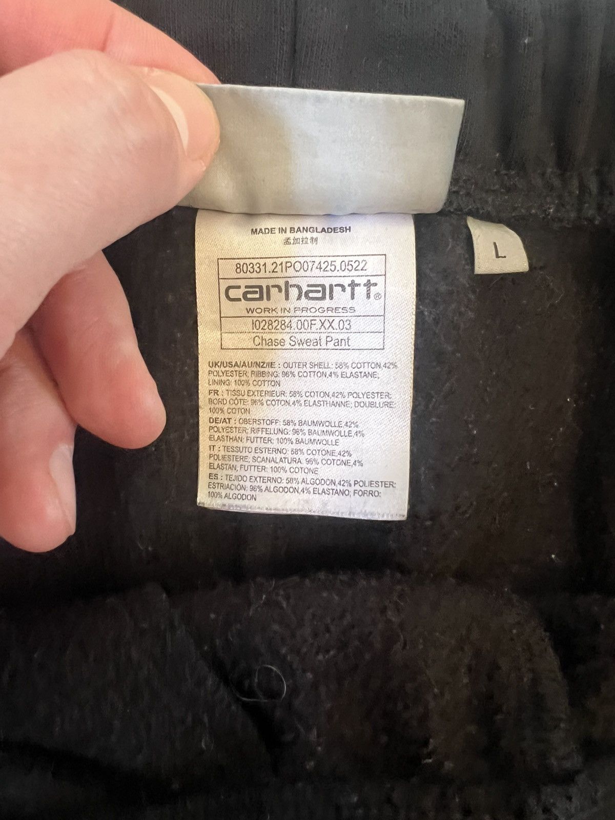 Carhartt Wip CARHARTT WIP - CHASE SWEATPANTS - BLACK - SIZE LARGE Size US 44 / EU 60 - 9 Thumbnail