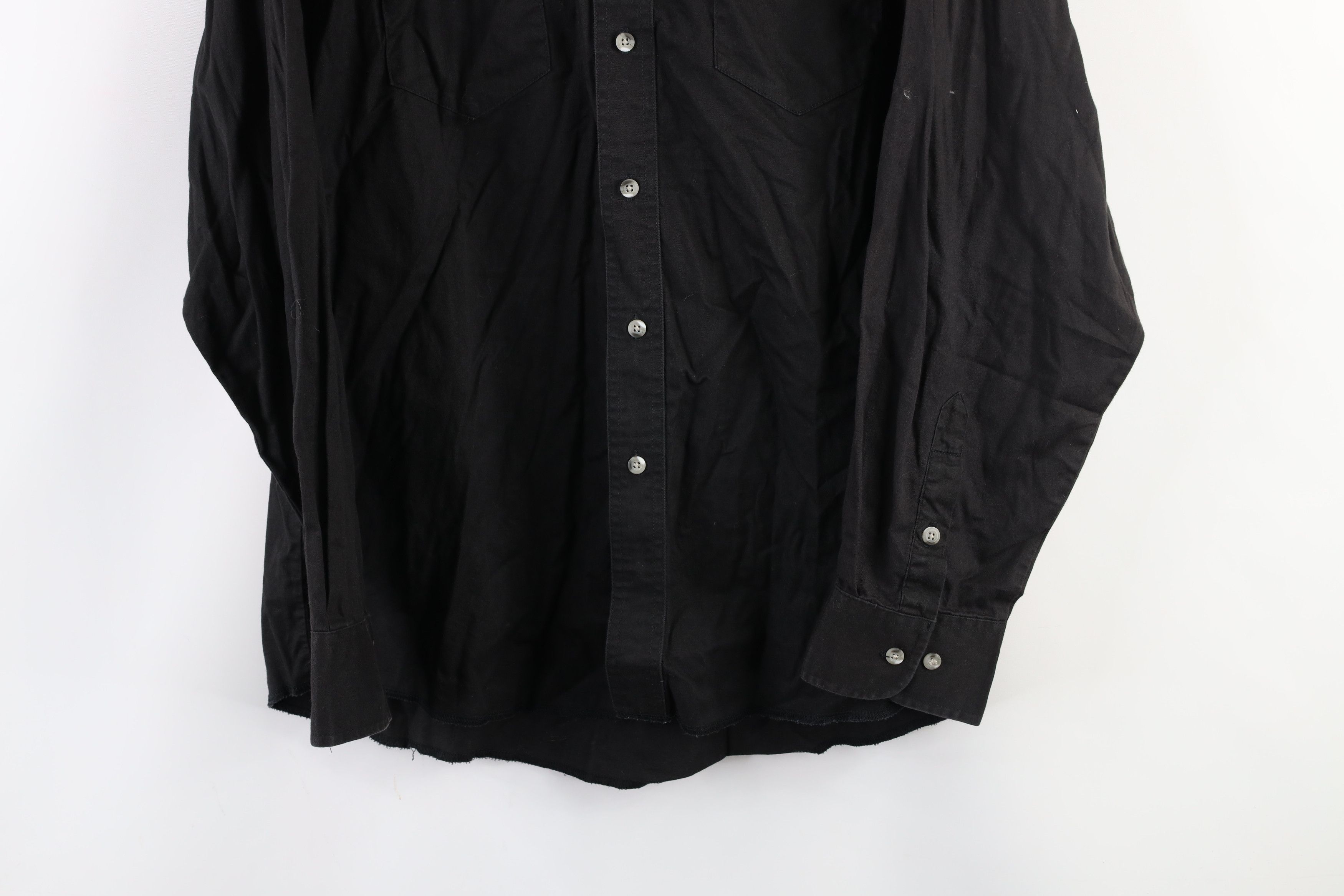 Vintage × Wrangler Vintage 90s Wrangler Western Rodeo Button Shirt Black Cotton Size US L / EU 52-54 / 3 - 3 Thumbnail