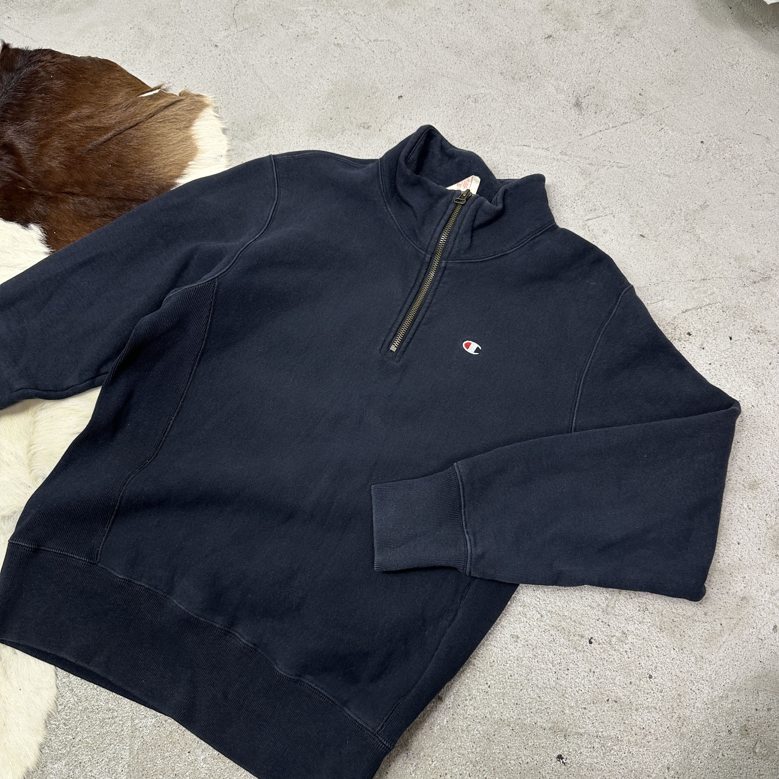 Champion Vintage Sporty Reverse Weave 1/4 Zip Champion Hoodie 00s Size US L / EU 52-54 / 3 - 4 Thumbnail