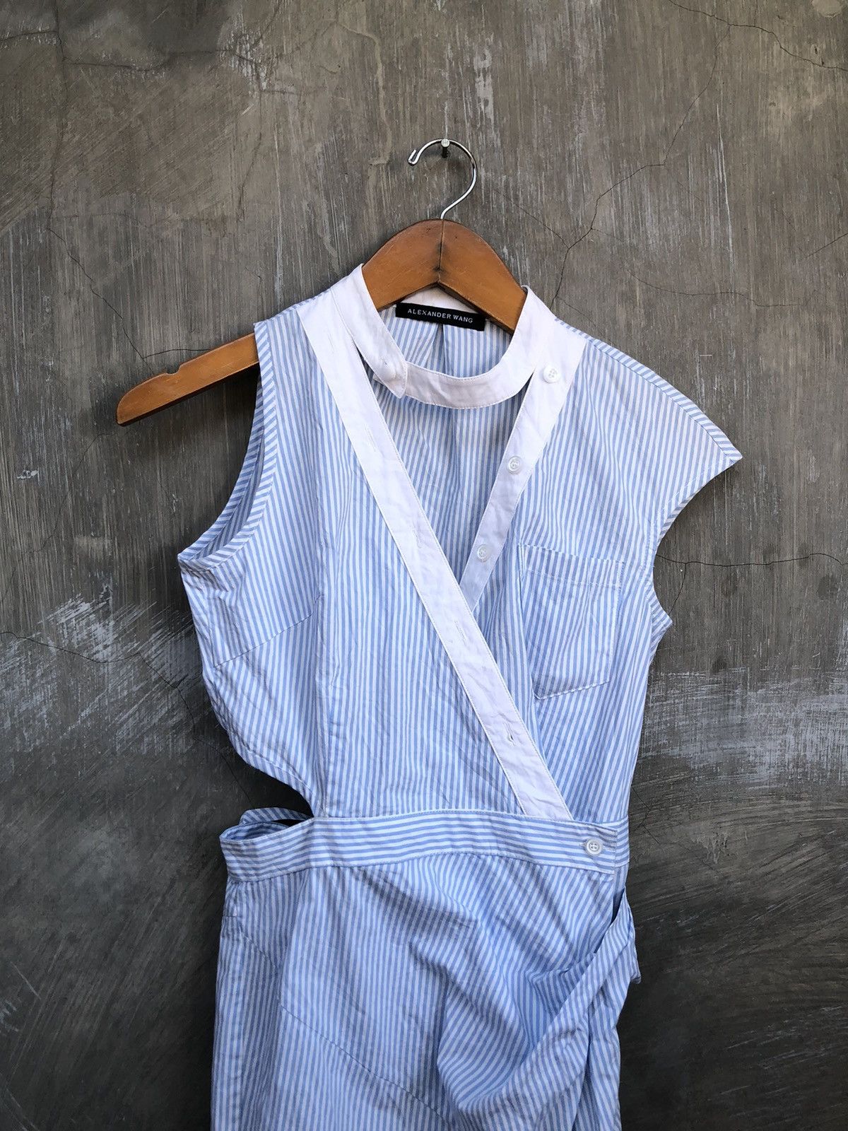 Alexander Wang Alexander Wang Asymmetrical Stripe Midi Dress Size M / US 6-8 / IT 42-44 - 3 Thumbnail