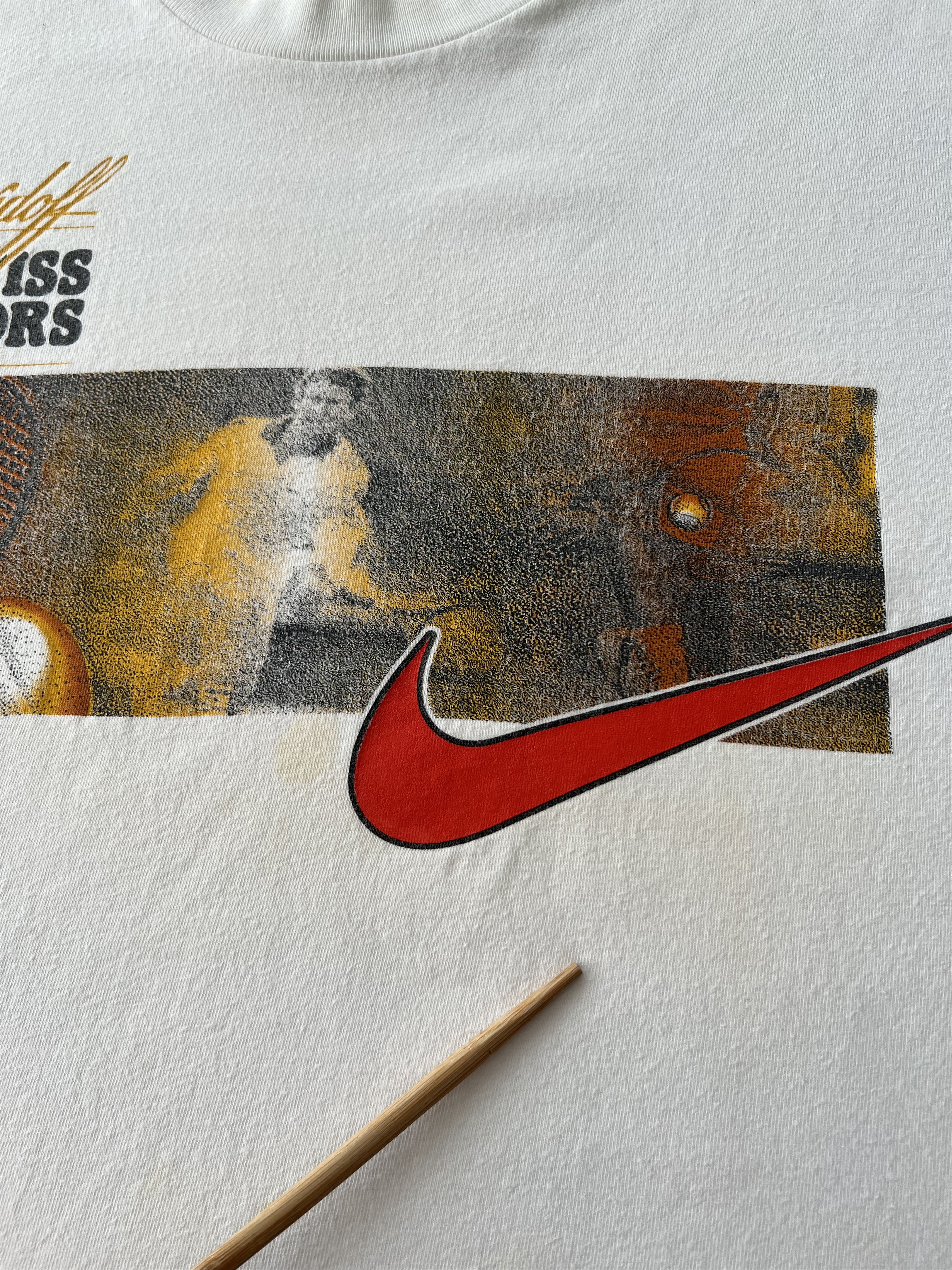 Nike Vintage 90s Nike Davidoff Swiss Indoors Tennis White T-shirt Size US M / EU 48-50 / 2 - 5 Thumbnail