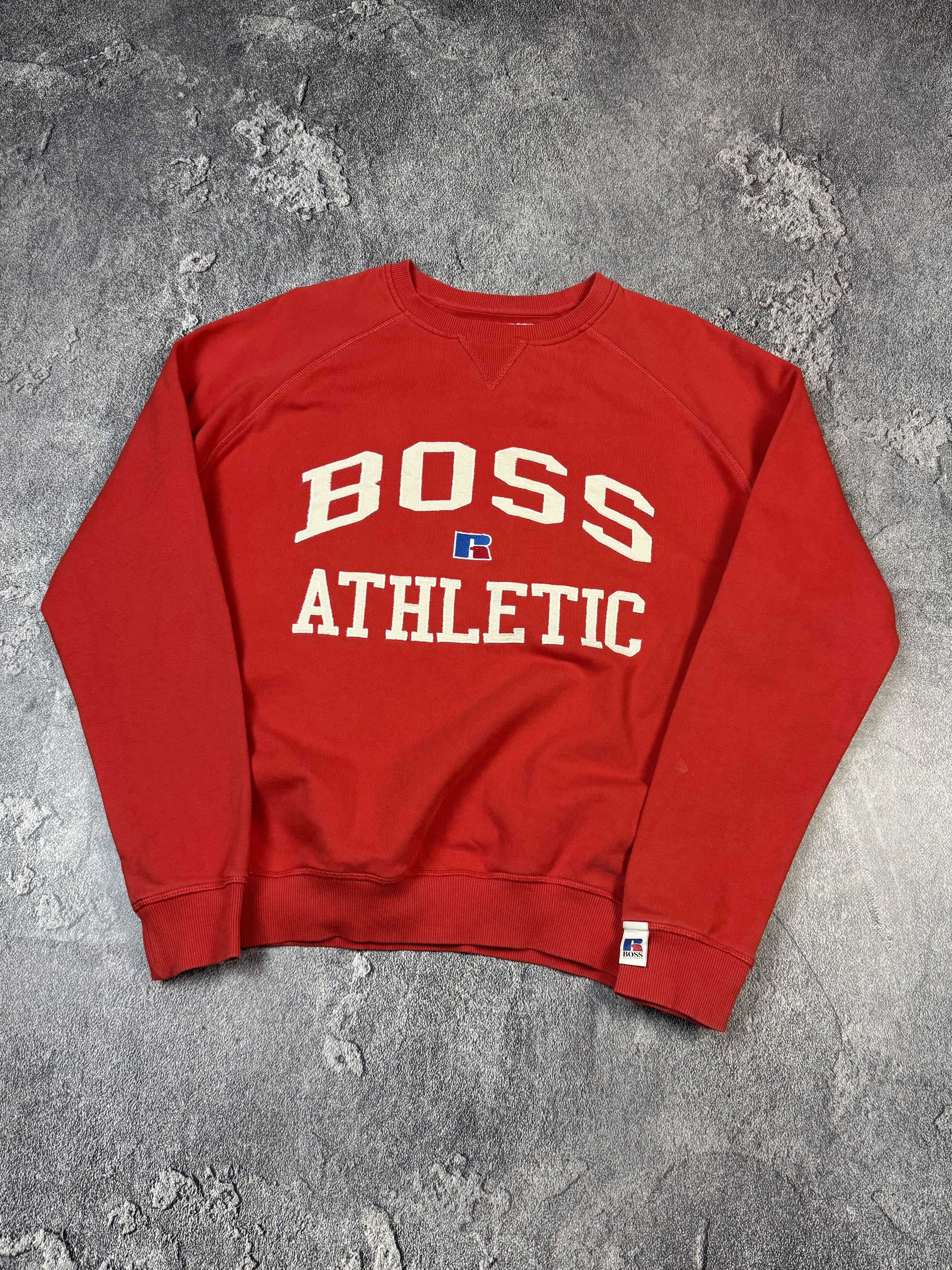 Hugo Boss Y2K Russell Athletic x Hugo Boss Red Sweatshirt Size US M / EU 48-50 / 2 - 2 Thumbnail