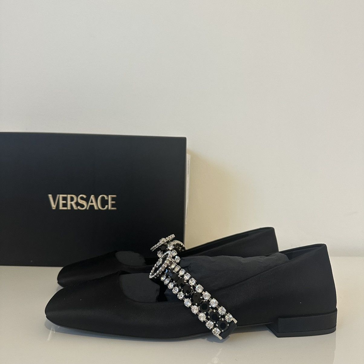 Versace Versace Gianni Ribbon crystal ballerina shoes Size US 10 / IT 40 - 4 Thumbnail