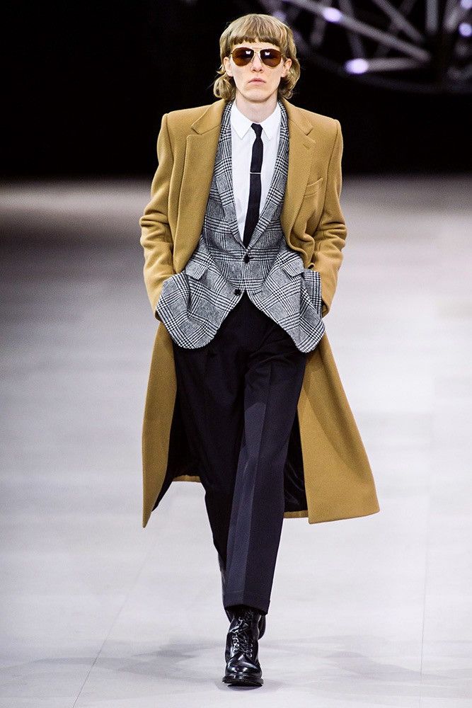 Celine CELINE by Hedi Slimane 2019 AW Runway Mac Chesterfield Coat