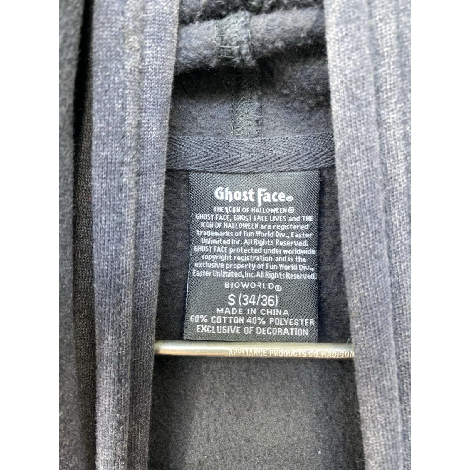Vintage Ghost Face: Scream Hoodie Mens Small Unisex Graphic Grunge Y2K Halloween Black Size US S / EU 44-46 / 1 - 6 Thumbnail