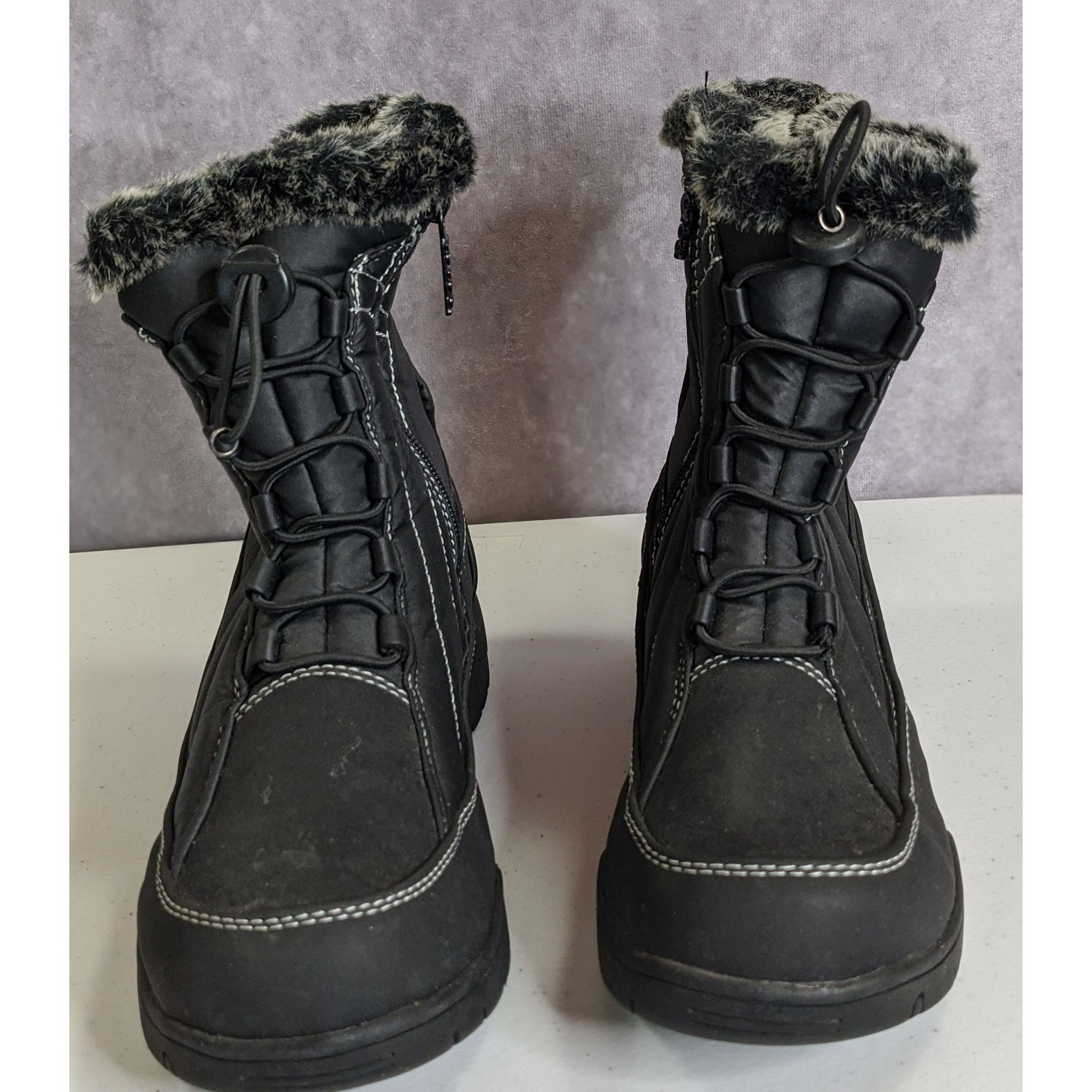 Other Totes Eve Black Snow Boots Size US 7 / IT 37 - 2 Thumbnail