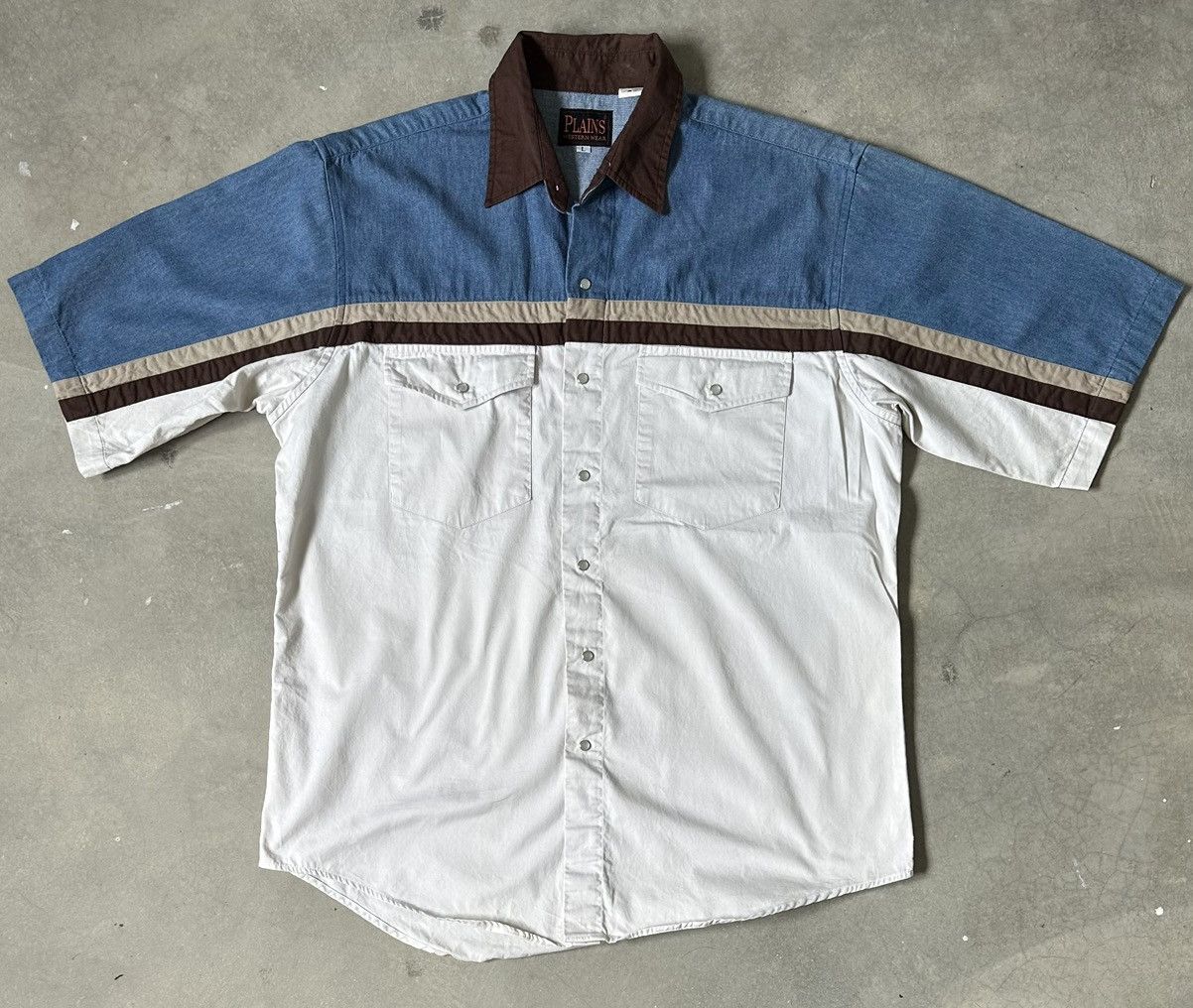 Vintage VINTAGE PLAINS WESTERN WEAR MULTICOLOUR PEARL SNAP SHIRT Size US L / EU 52-54 / 3 - 1 Thumbnail