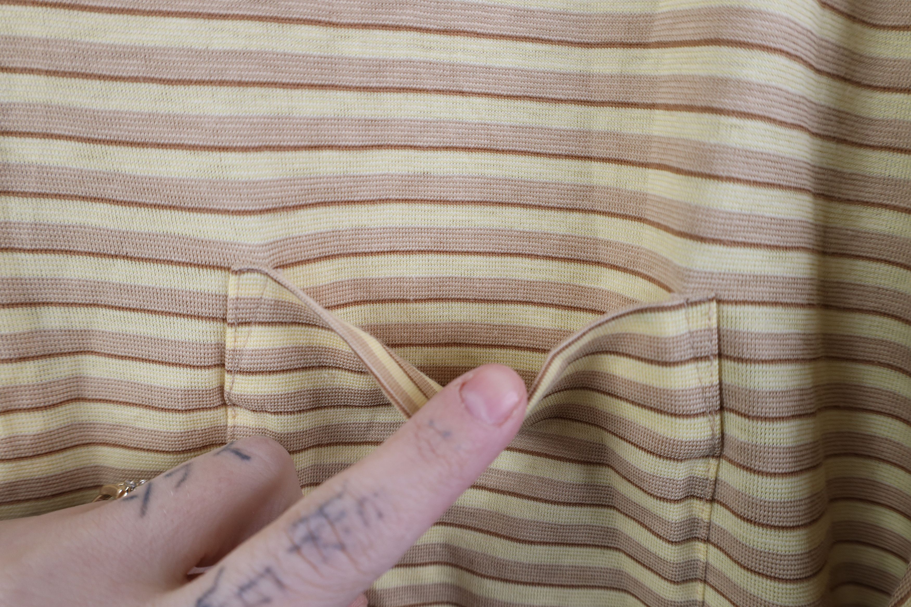 Vintage Vintage 70s Streetwear Block Knit Collared Golf Polo Shirt Size US XL / EU 56 / 4 - 4 Thumbnail