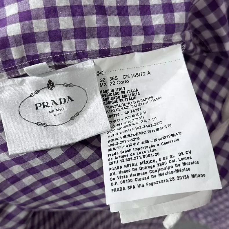 Prada Prada Plaid suspender shirt 2502-Nextarrow Size XXS / US 00 / IT 34 - 6 Thumbnail