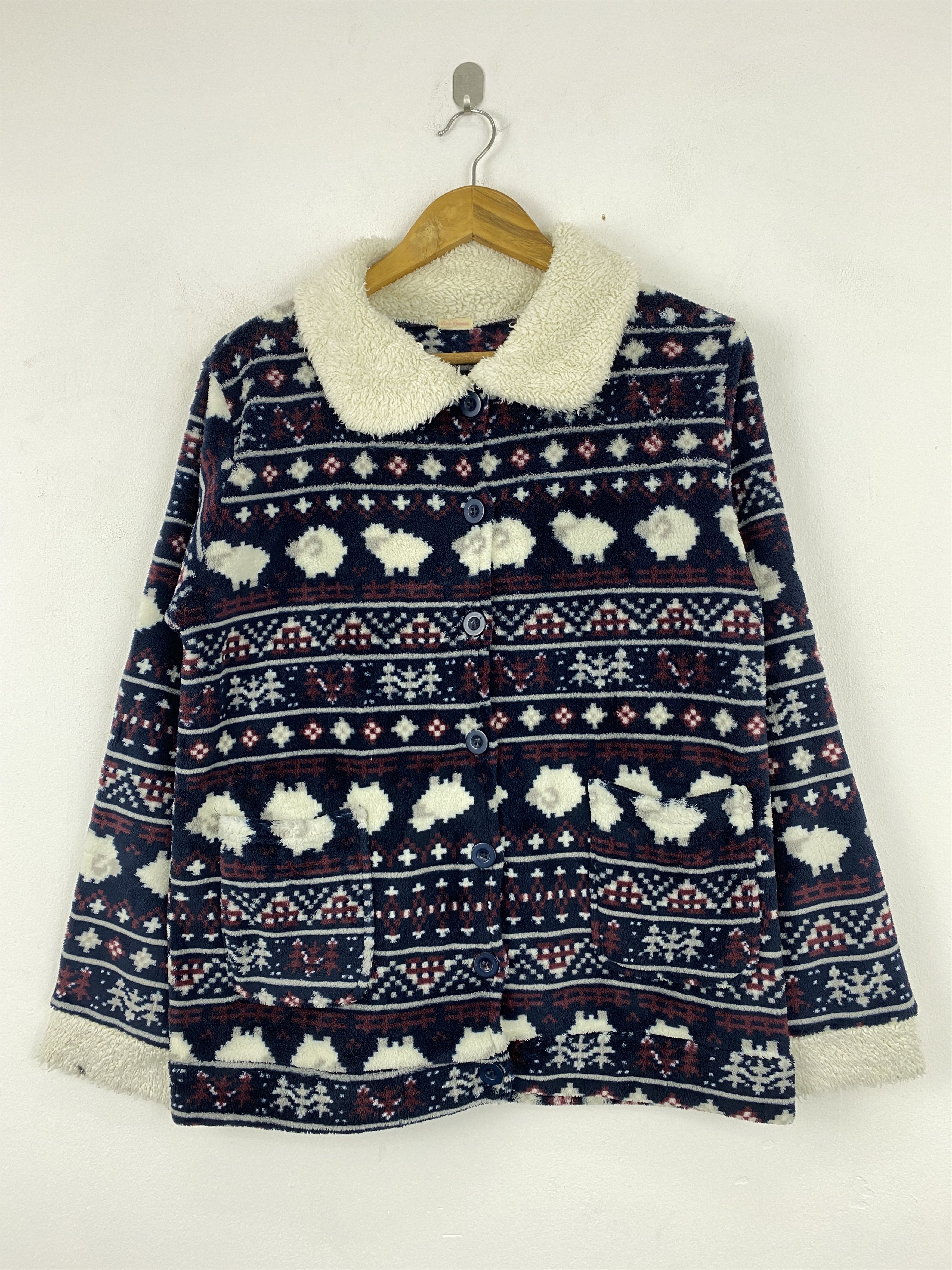 Japanese Brand Vintage Japanese Brand Fleece Fair Isle Jacket JA0178 Size US S / EU 44-46 / 1 - 1 Thumbnail