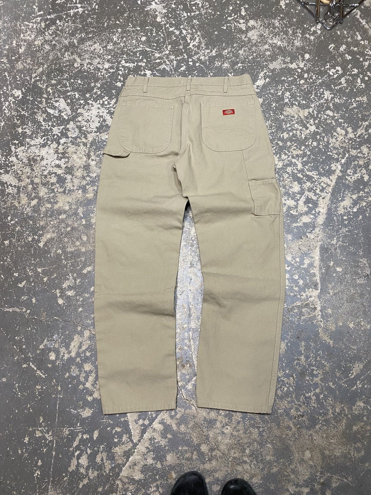 Carhartt × Dickies × Vintage Vintage Dickies Tan Cream Carpenter Baggy Fit Pants Size US 35 - 1 Thumbnail