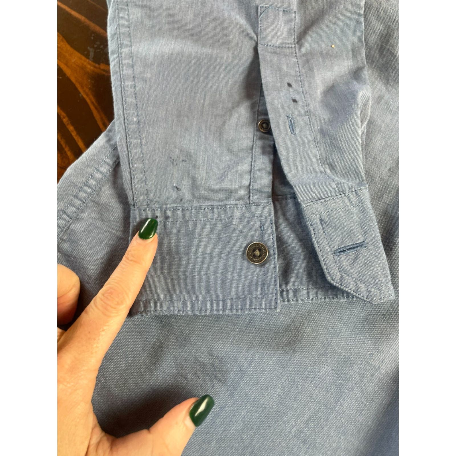 Wrangler Wrangler Shirt Men's XL Blue Metal Buttons Regular Fit Long Sleeve Button-Up Vented Size US XL / EU 56 / 4 - 6 Thumbnail