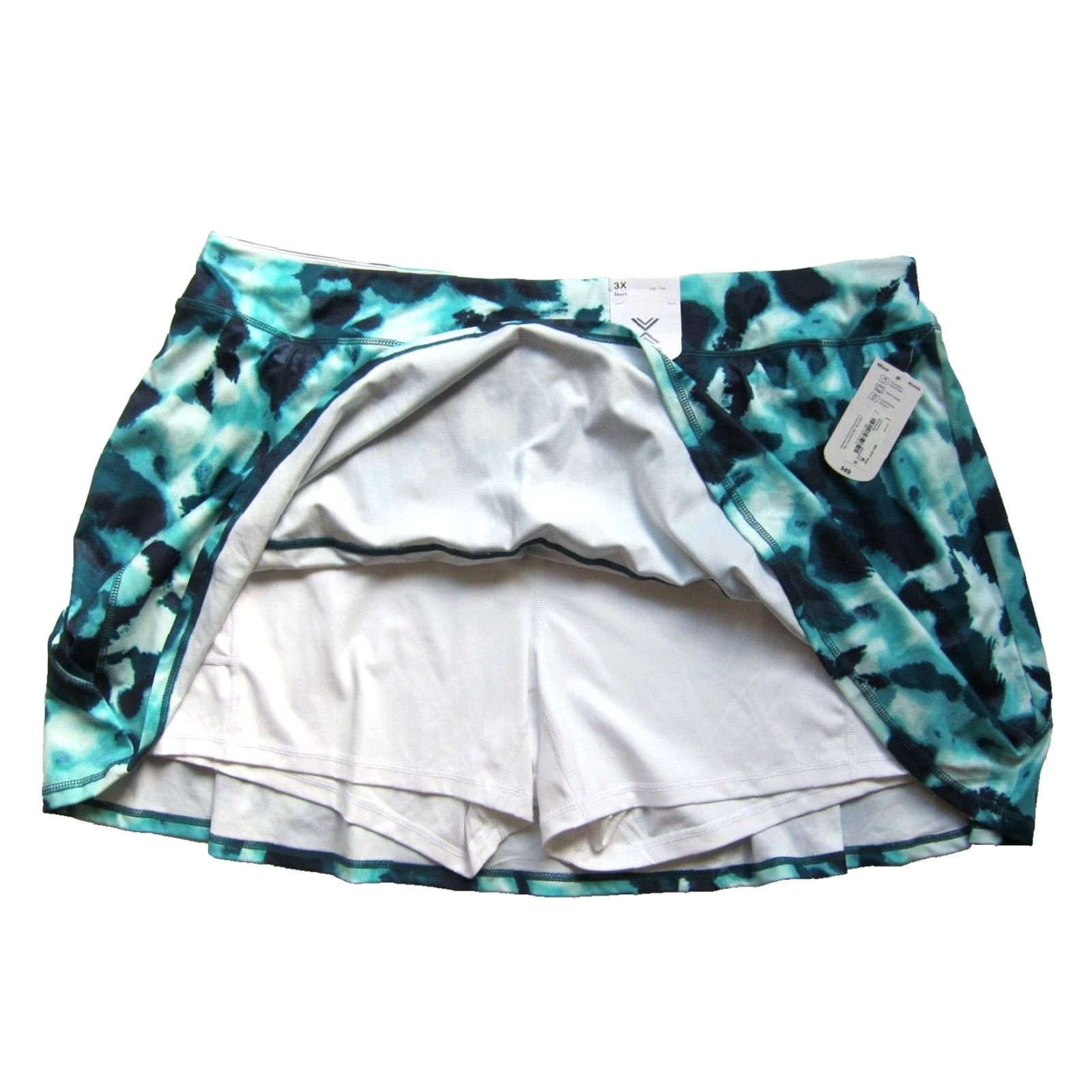 Vintage NWT Xersion Skirt 3X Tie Dye High Rise Short Quick Dry Green Womens Size 40" / US 18 - 5 Thumbnail