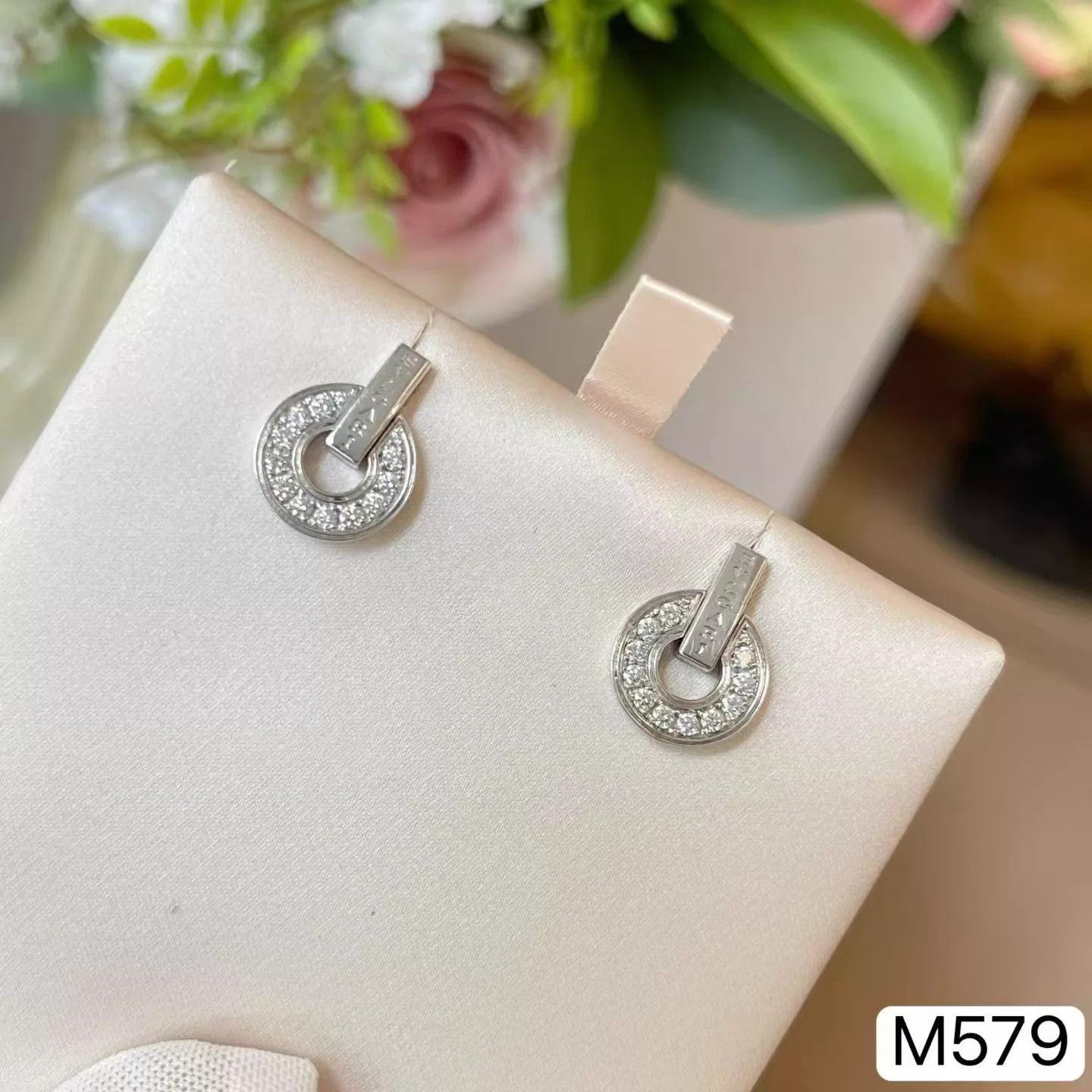 Bvlgari BVLGARI Coin Pave Diamond Disc Earrings Like New 58500 MSRP Size ONE SIZE - 5 Thumbnail