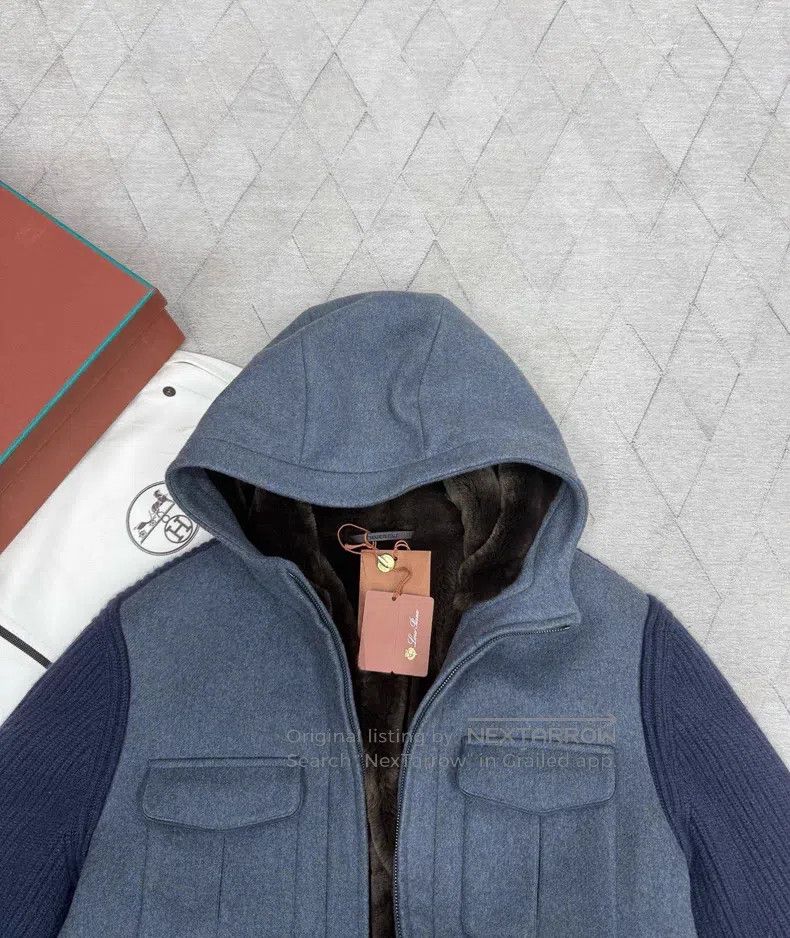 Loro Piana Loro Piana Lamb Fur Patchwork Bomber Hooded Jacket with He Size US L / EU 52-54 / 3 - 2 Thumbnail