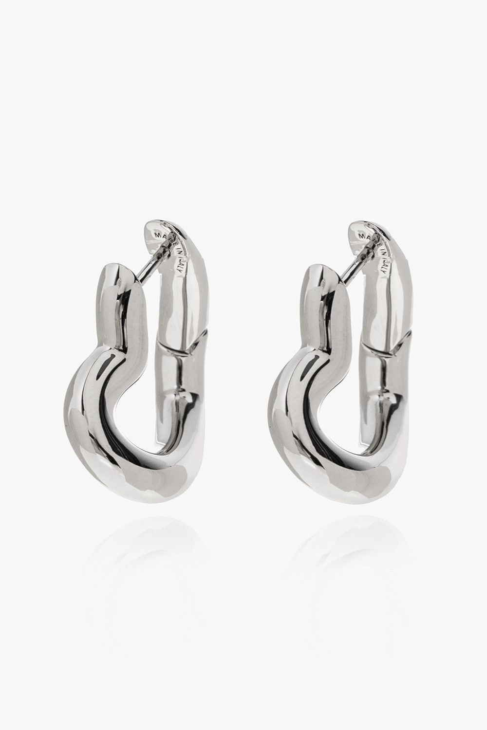 Balenciaga o1mt1gz0325 Size: OS / Loop Heart XS Earrings in Silver Size ONE SIZE - 3 Thumbnail