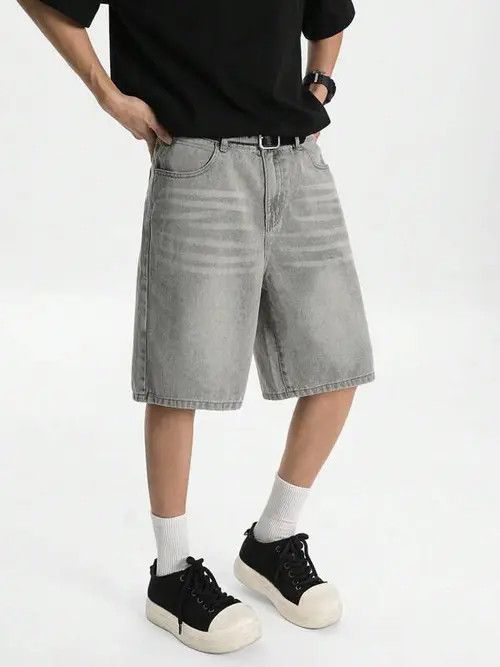 Jean Pants Washed Y2k Shorts Jorts jeans Denim Size US 36 / EU 52 - 4 Thumbnail