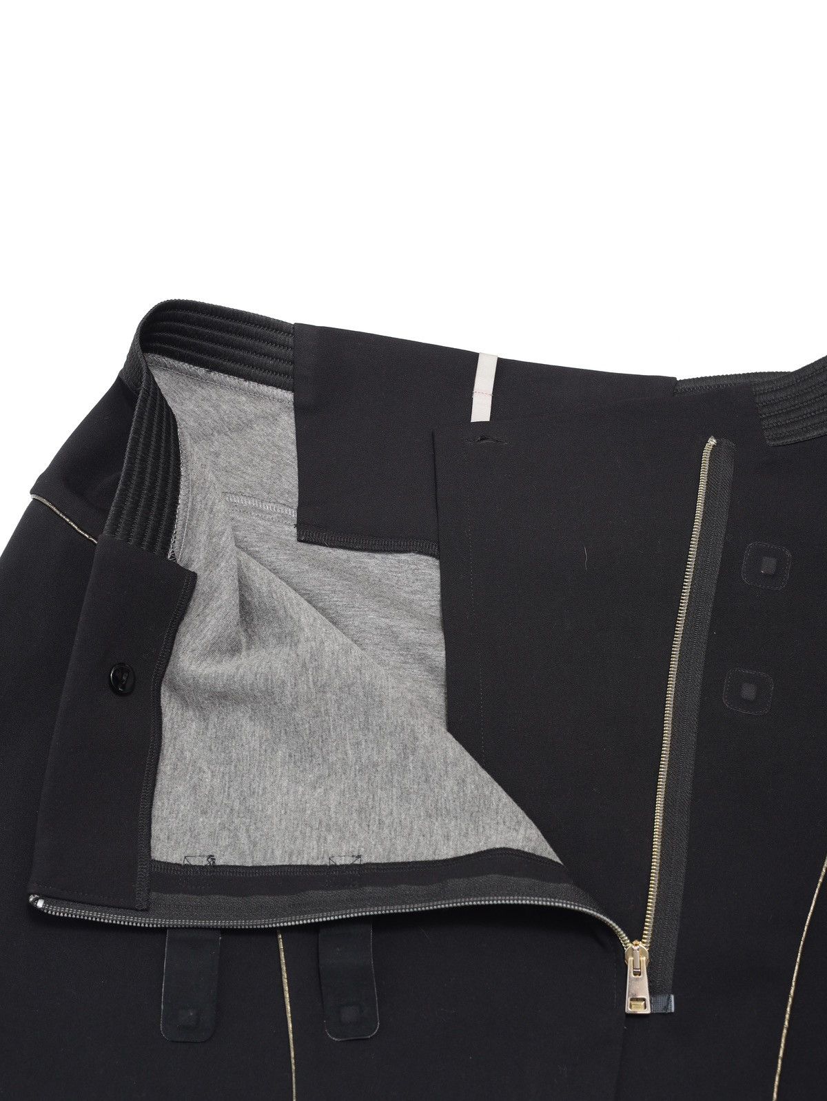 Cop Copine Cop Copine Ariane Jupe Black Skirt Zip Polyester Viscose Size 28" / US 6 / IT 42 - 10 Thumbnail