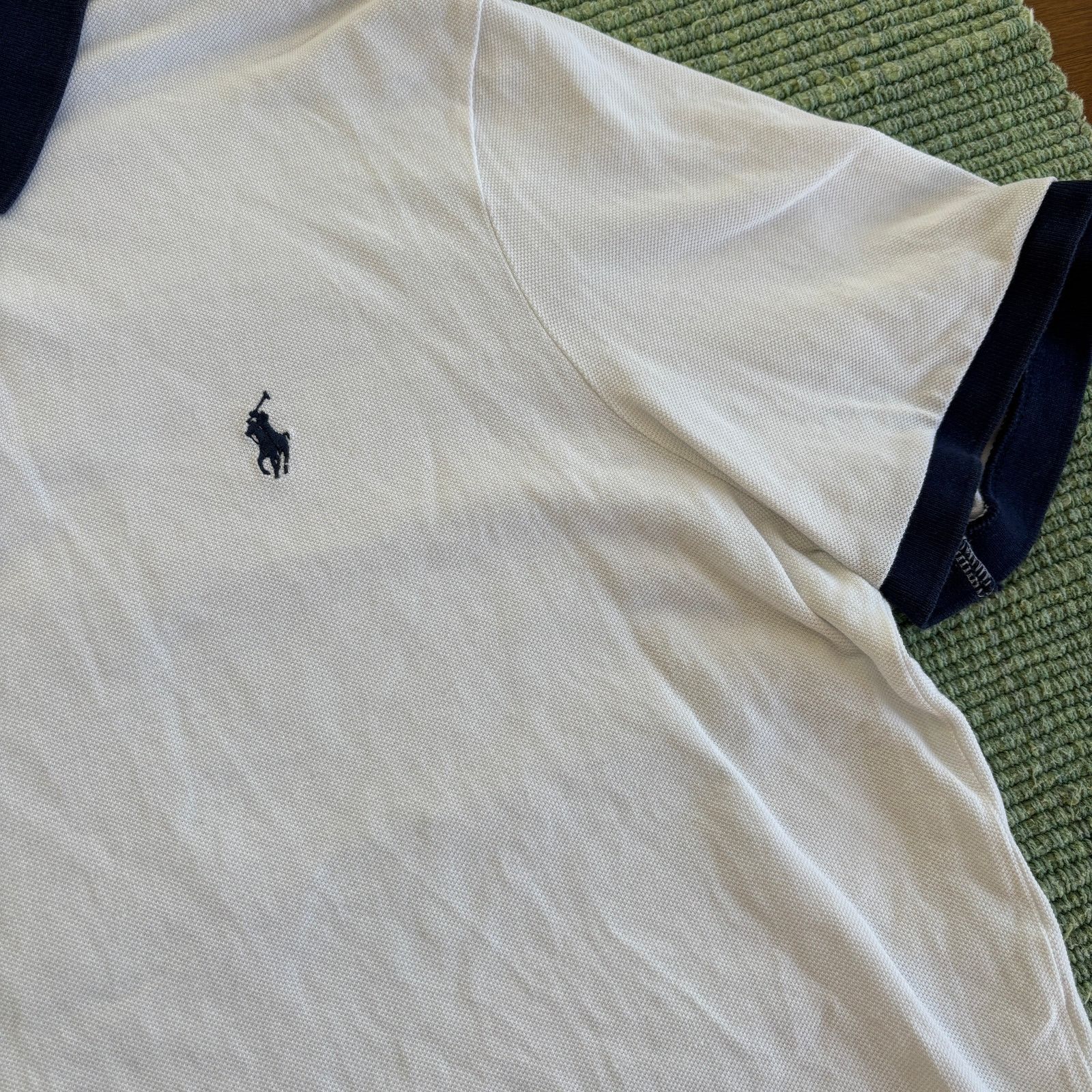 Polo Ralph Lauren Polo Ralph Lauren White/Blue Classic Fit Polo Shirt Large Size US L / EU 52-54 / 3 - 5 Thumbnail