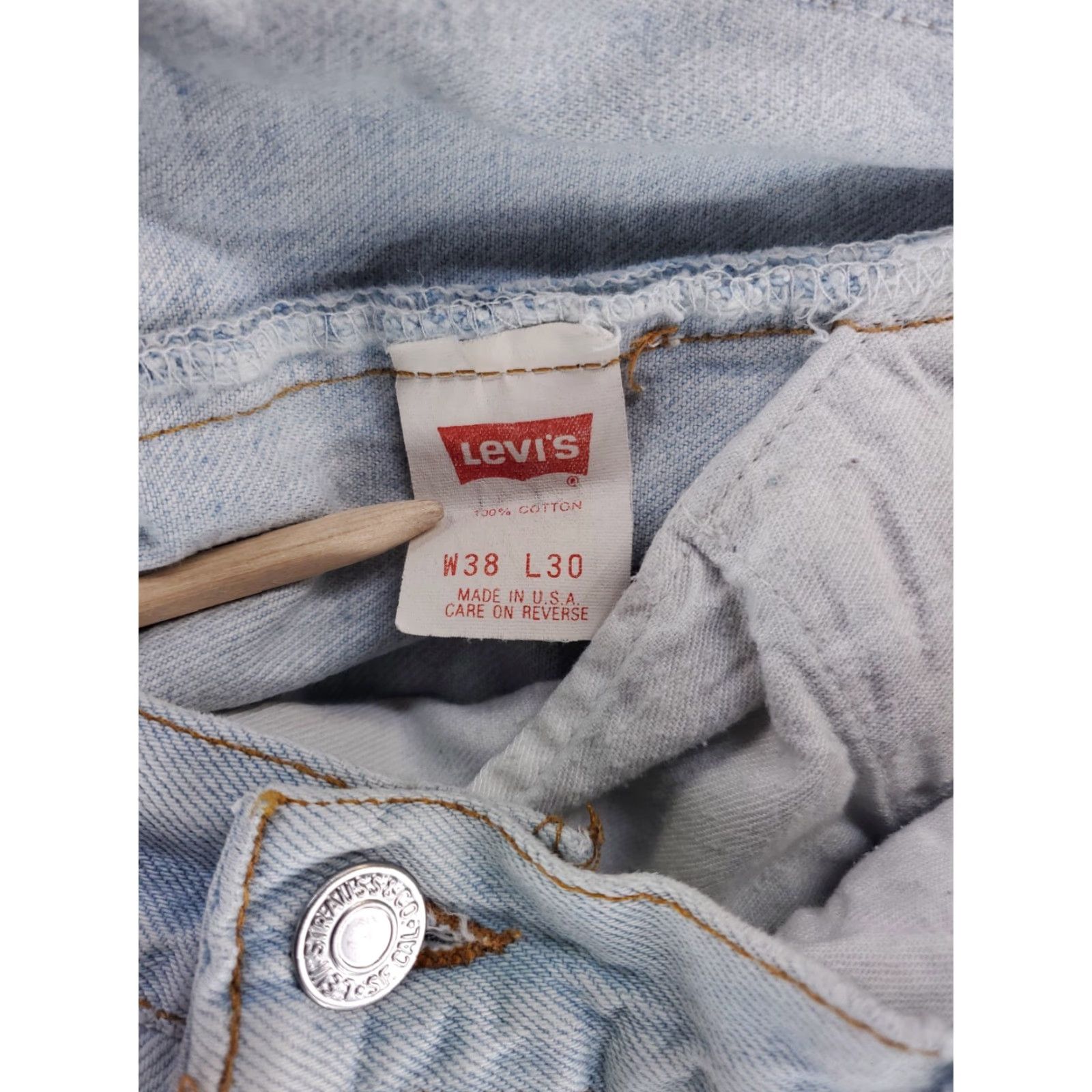 Levi's VINTAGE Levi's 501 VTG Jeans Light Blue Mens 38x30 Blue Straight 80s Mens Size US 38 / EU 54 - 6 Thumbnail