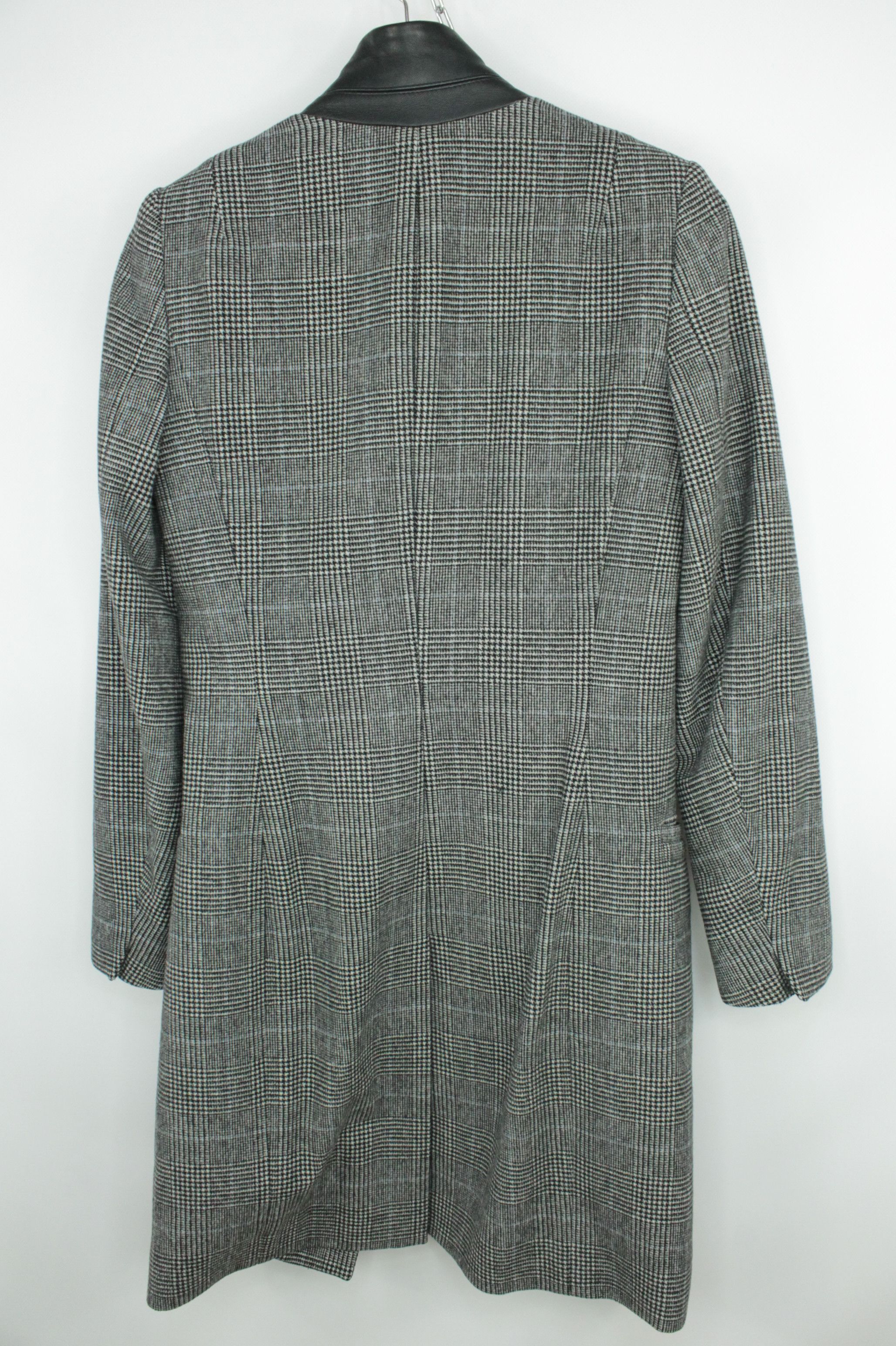 Allsaints Allsaints Leni Check Light Gray Wool Casual Women's Coat Size S / US 4 / IT 40 - 12 Thumbnail