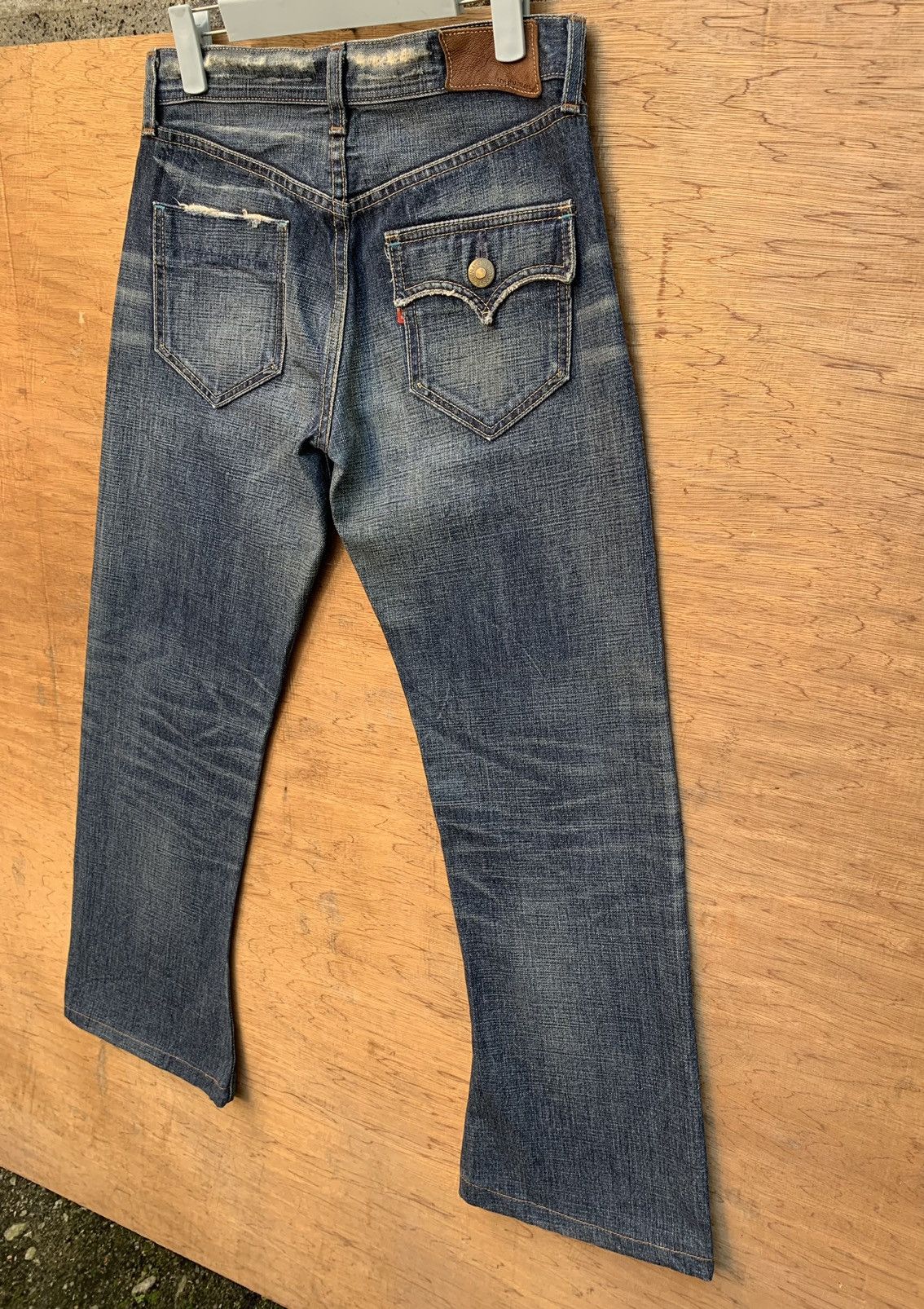 Levi's 🔥🔥 Levis Selvedge Blue Line Curve Bootcut Denim Jeans Size US 28 / EU 44 - 7 Thumbnail